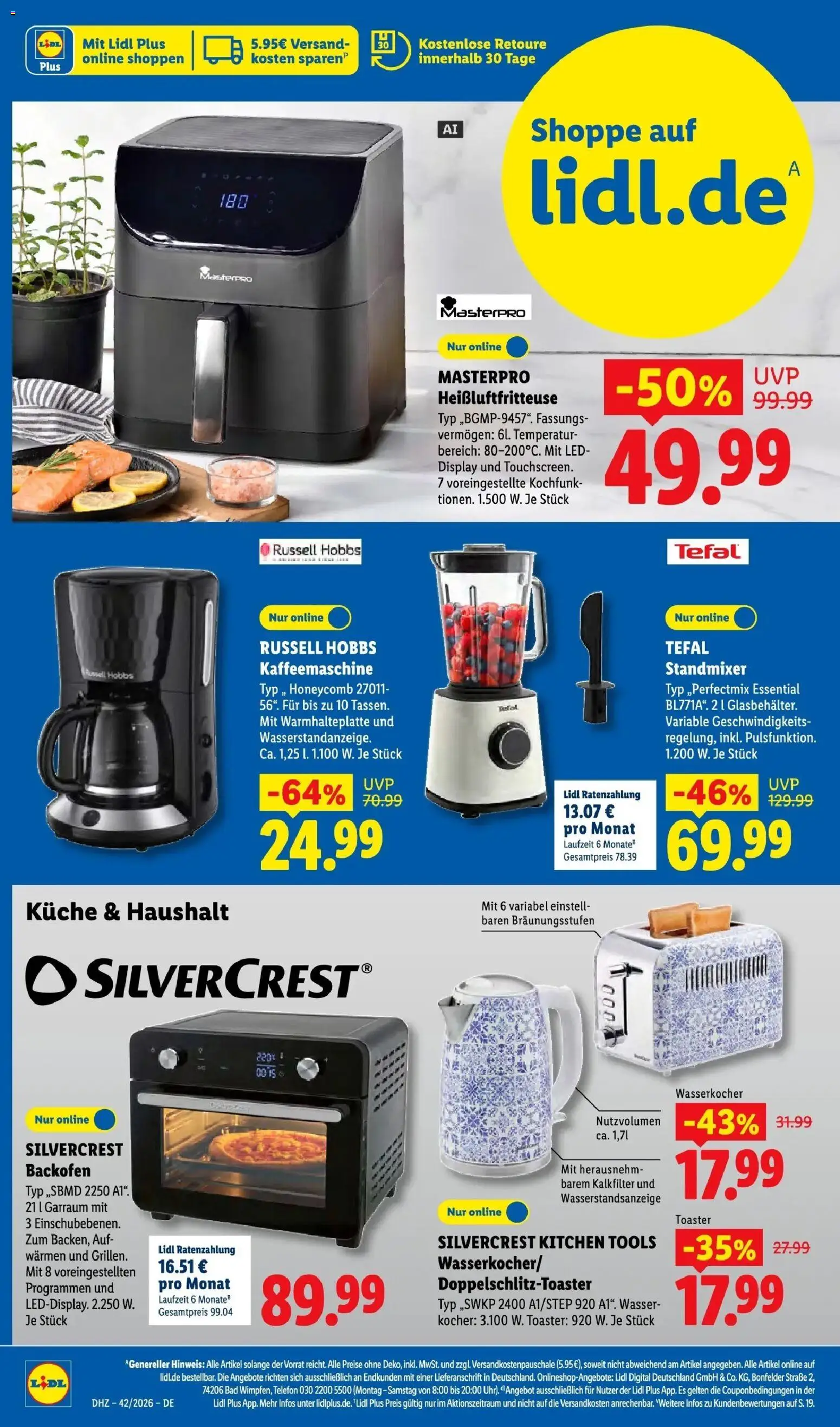 Lidl Prospekt Gladbeck-mitte (ab 12.10.2026) zum Blättern » Angebote | Seite: 48 | Produkte: Kaffeemaschine, Küche, Heißluftfritteuse, Telefon