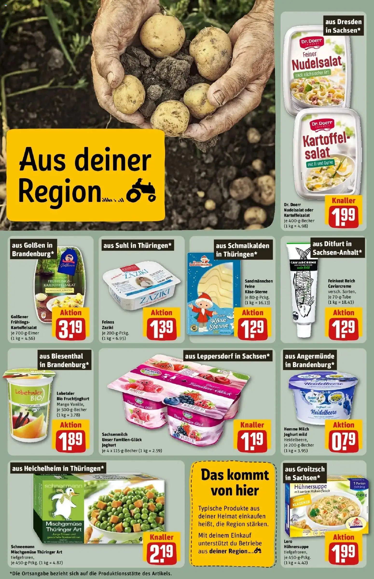 REWE Prospekt ab 28.09.2026 zum Blättern » Angebote | Seite: 32 | Produkte: Dill, Hühnerfleisch, Salat, Erbsen