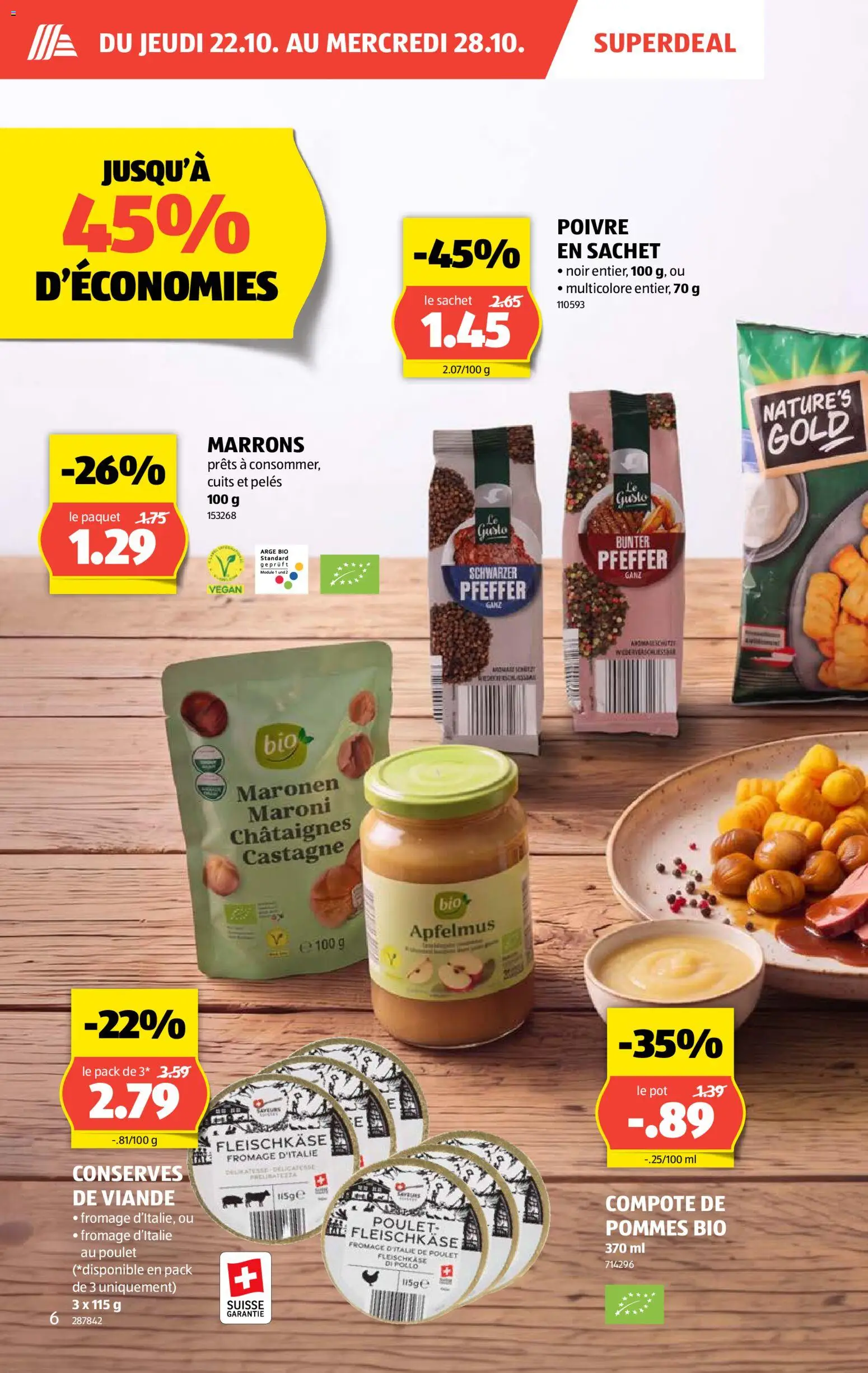Aldi aktionen FR – gültig ab 22.10.2026 | Seite: 6 | Produkte: Pfeffer, Apple