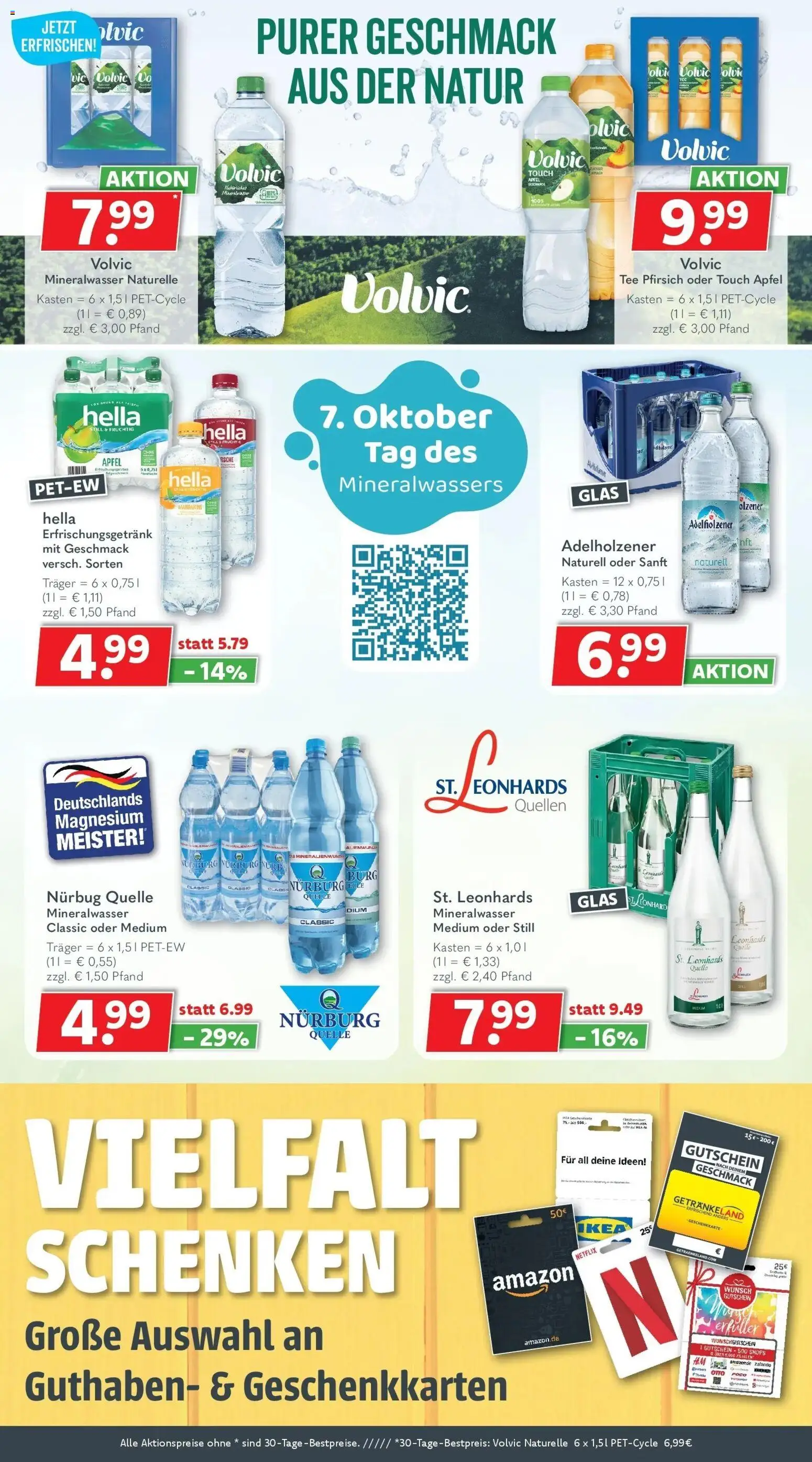 Getränkeland Prospekt Ahrensburg (ab 28.09.2026) zum Blättern | Seite: 5 | Produkte: Adelholzener, Volvic touch, Pfirsich, Volvic