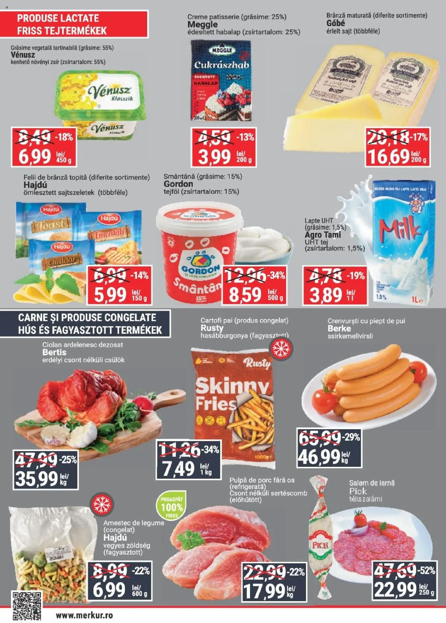 Noul catalog Merkur – valabil de la 13.08.2026 | Pagină: 2 | Produse: Brânză, Salam, Amestec, Legume
