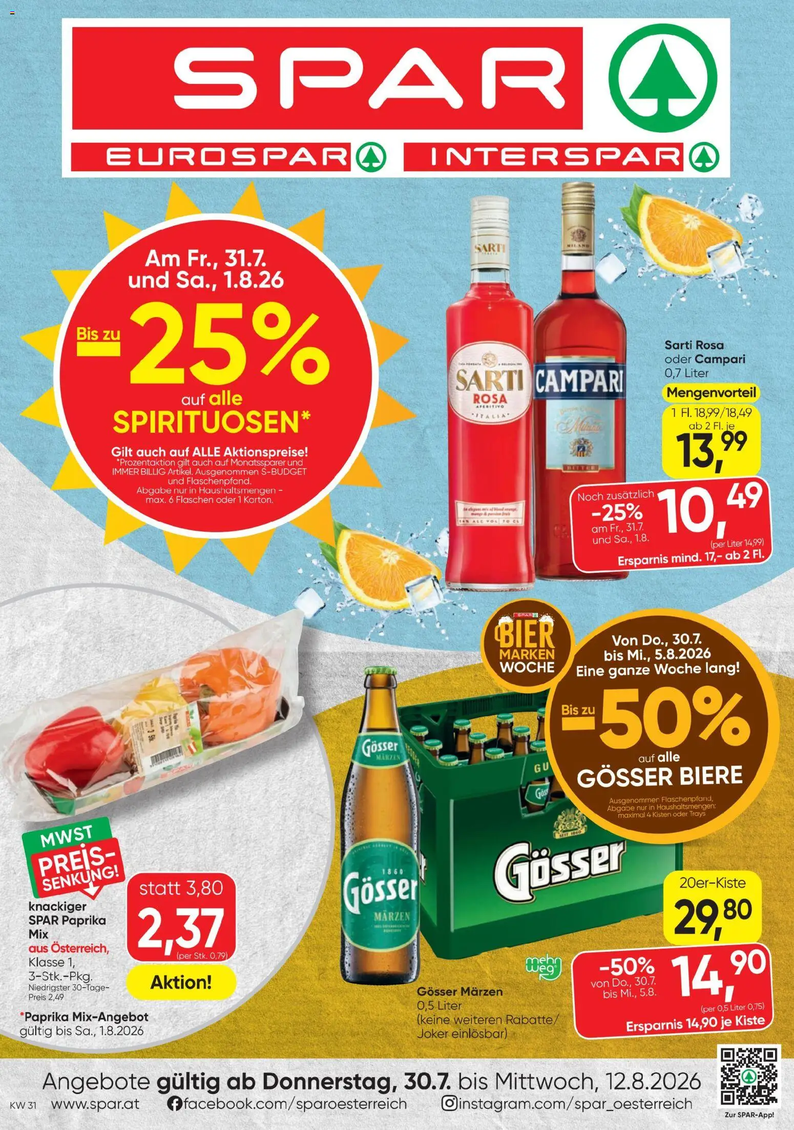 Spar - Flugblatt (30.07.2026) ✳️ Angebote und Prospekt cover
