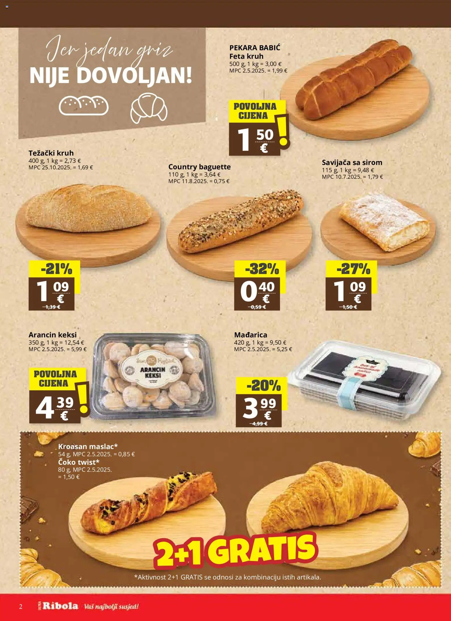 Ultra Gros katalog | vrijedi od 03.06.2026 | Stranica: 2 | Proizvodi: Pekara, Keksi, Kruh, Kroasan