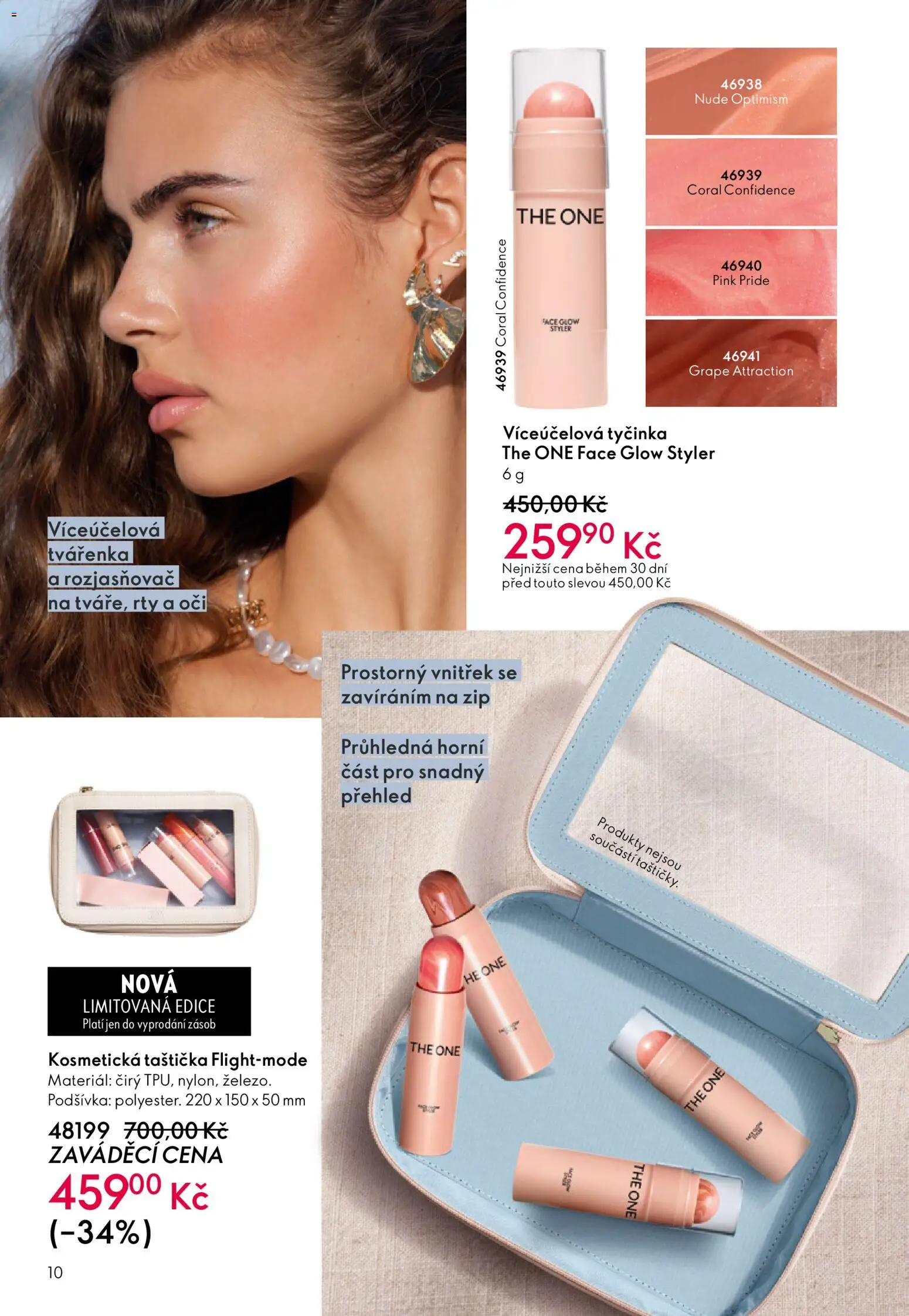 Oriflame katalog č. 08/2026 od 27.05.2026 | Strana: 10 | Produkty: Kosmetická taštička, Tvářenka, Rozjasňovač