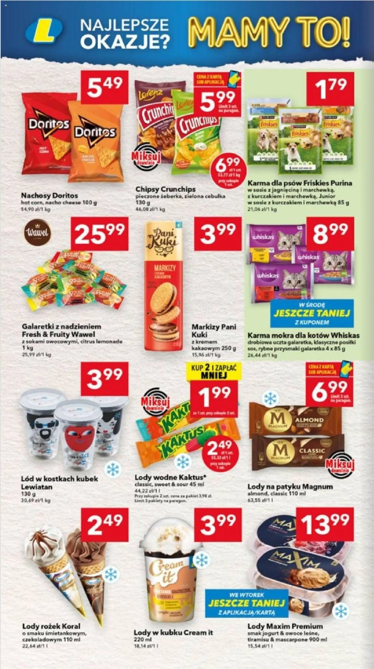 Lewiatan gazetka - Lublin od 02.07.2026 | Strona: 6 | Produkty: Karta, Galaretka, Tiramisu, Lody