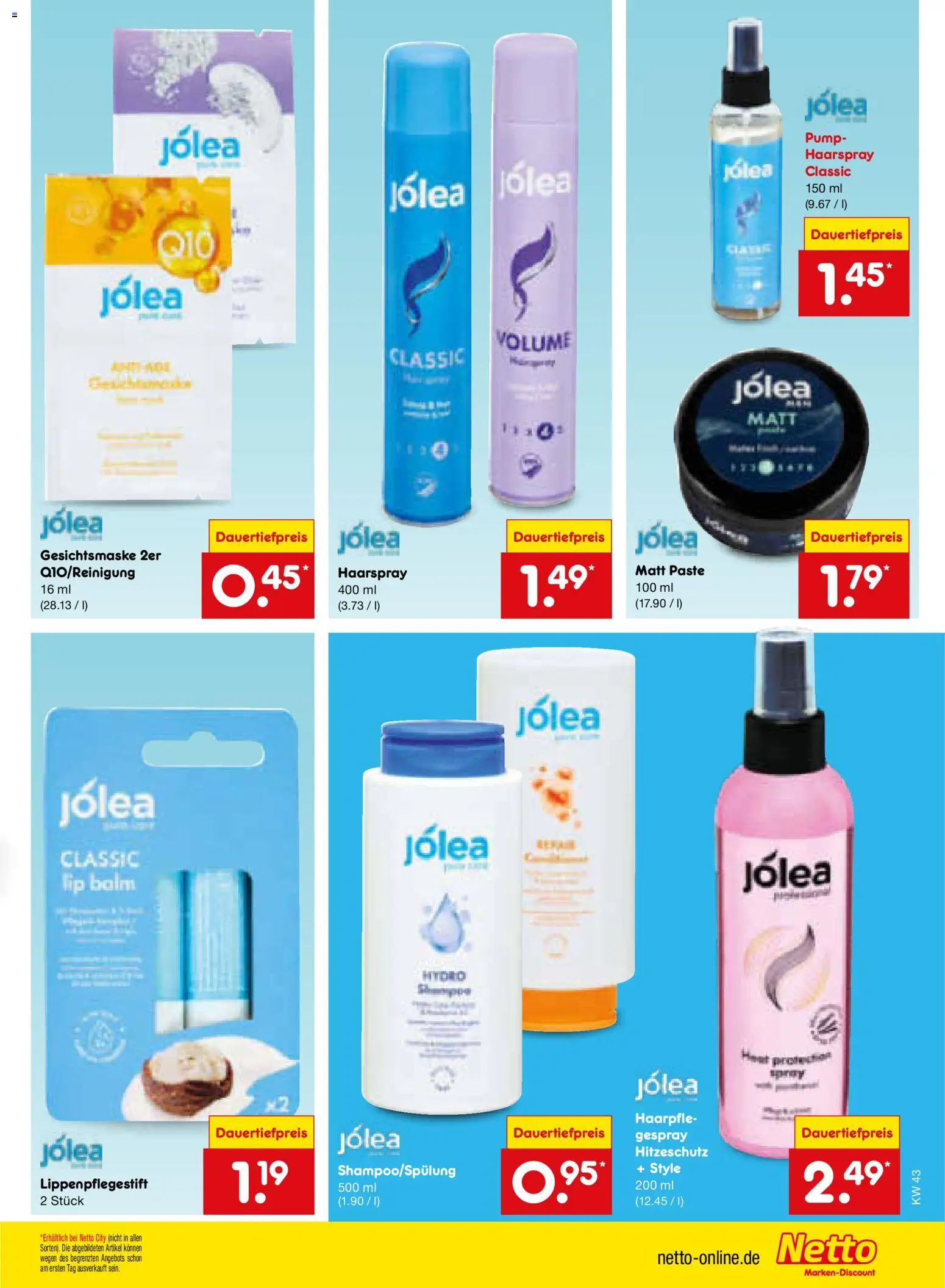 Netto Marken-Discount Prospekt – gültig ab 19.10.2026 | Seite: 33 | Produkte: Haarspray, Lip Balm, Gesichtsmaske
