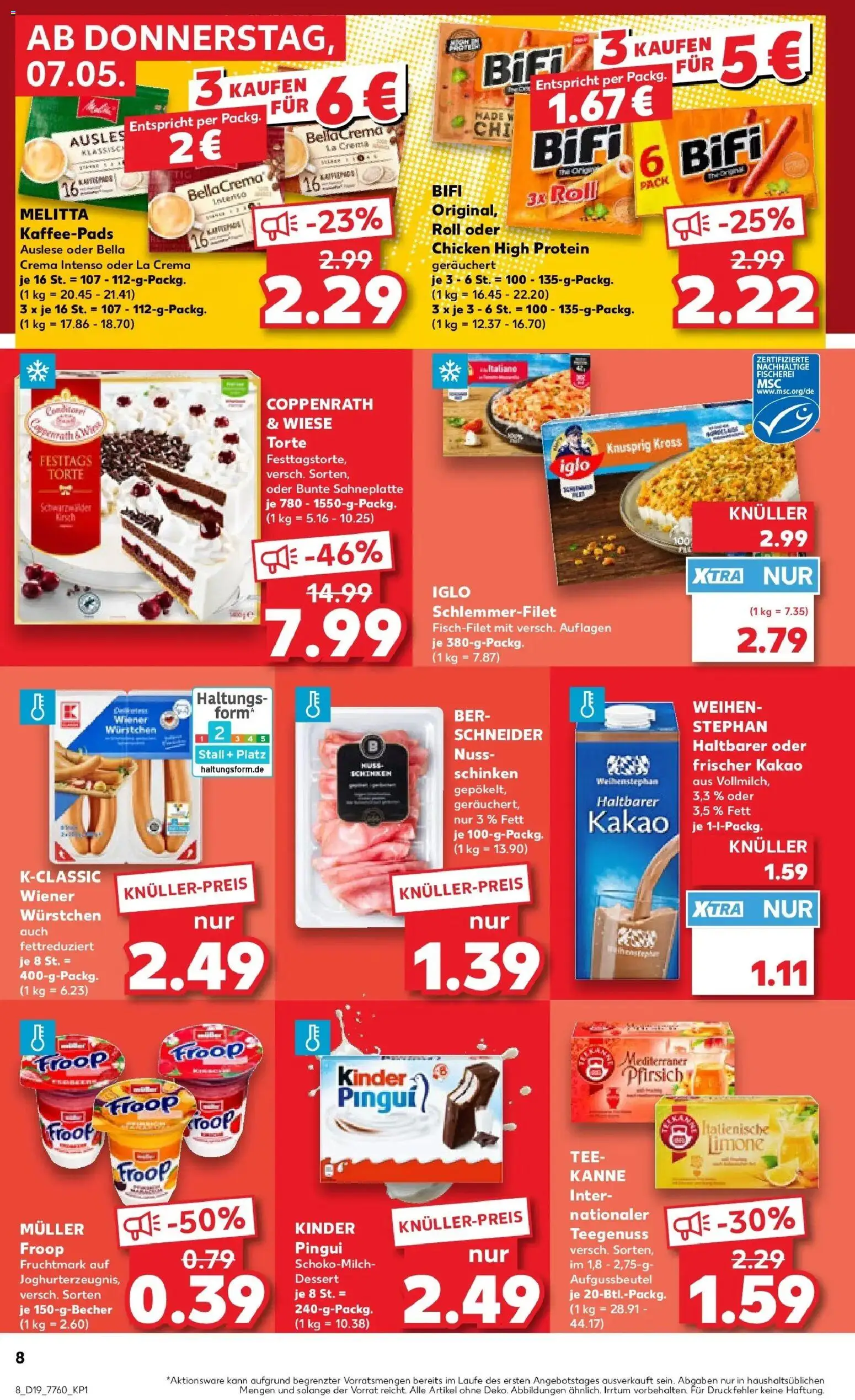Kaufland Prospekt Leonberg	 – gültig ab 03.05.2026 | Seite: 13 | Produkte: Kaffeepads, Bifi, Creme, Pfirsich