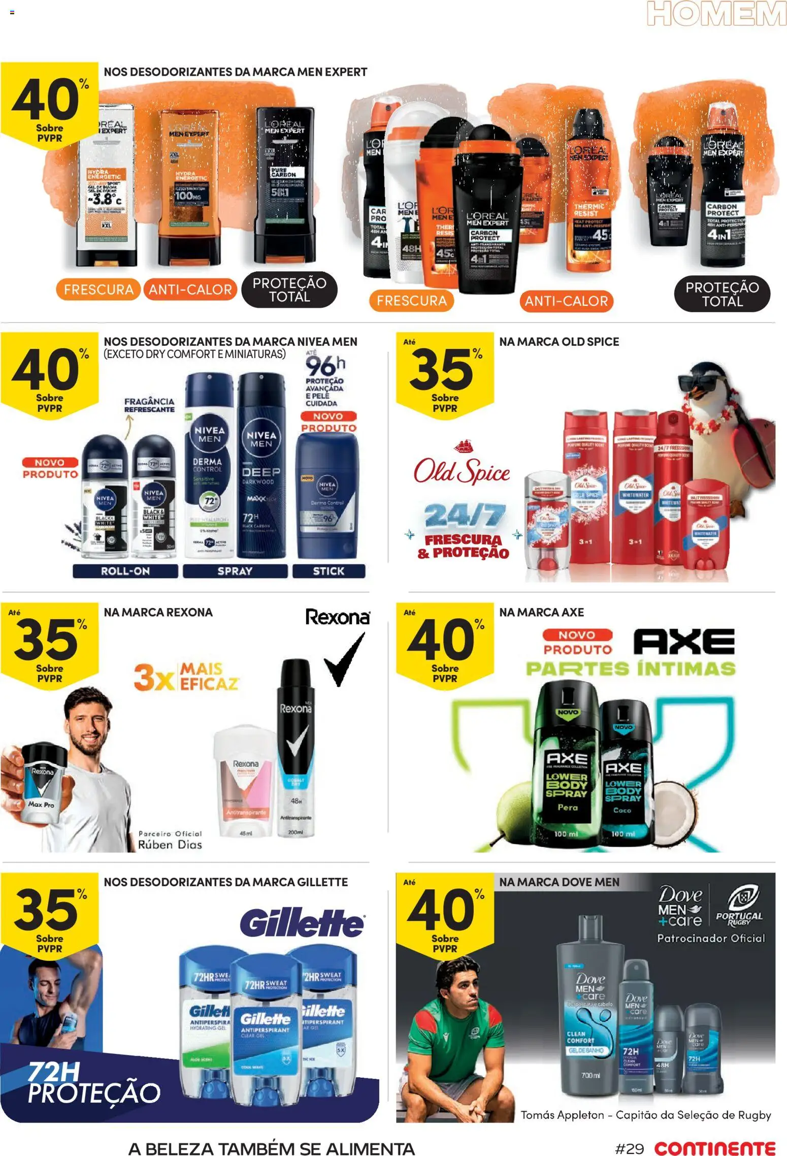 Continente Beleza Brilho com sabor a verão │ válido de 07/07/2026 | Página: 29 | Produtos: Gel de banho, Antitranspirante, Banho