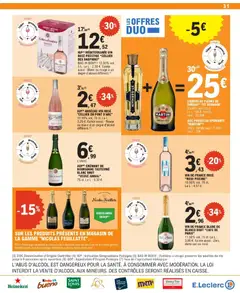 E.Leclerc - Prévisualisation de IGP(4) MÉDITERRANÉE VIN ROSÉ PRESTIGE "CELLIER DES DAUPHINS", BAG IN BOX(5) 12.50% vol. 5 L. Le L : 2,50 €. Existe aussi : Blanc ou rouge à un degré d'alcool différent.(1) valide à partir de 23/06/2026 | Page: 31