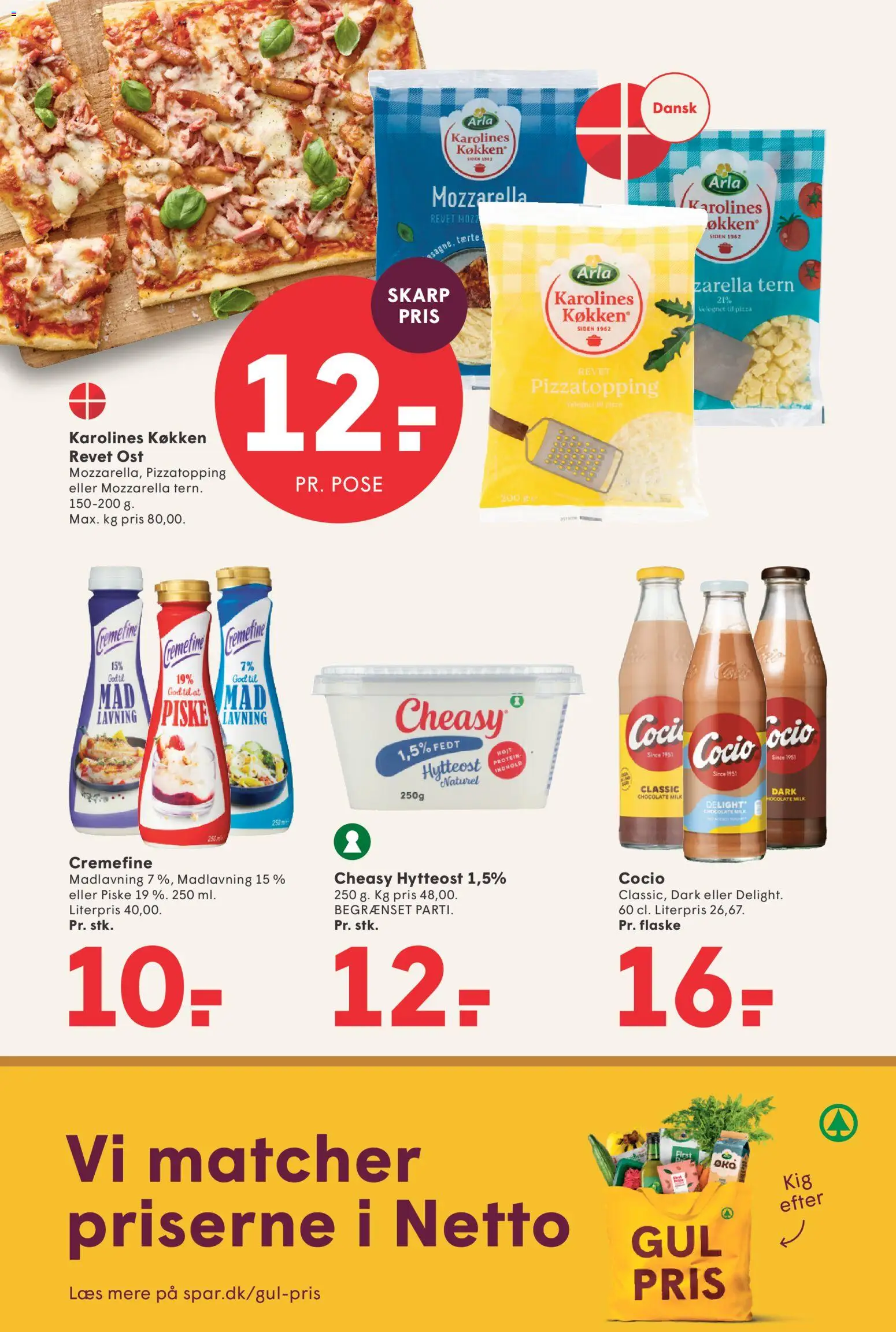 Spar tilbudsavis – gyldig fra 18/09/2026 | Side: 8 | Produkter: Ost, Pizza, Hytteost, Mozzarella