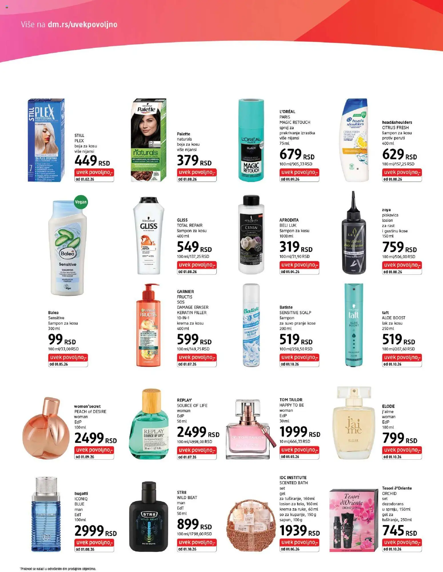 DM Drogerie katalog - važi od 16.10.2026 | Strana: 2 | Proizvode: Garnier, Luk, Šampon, Krema