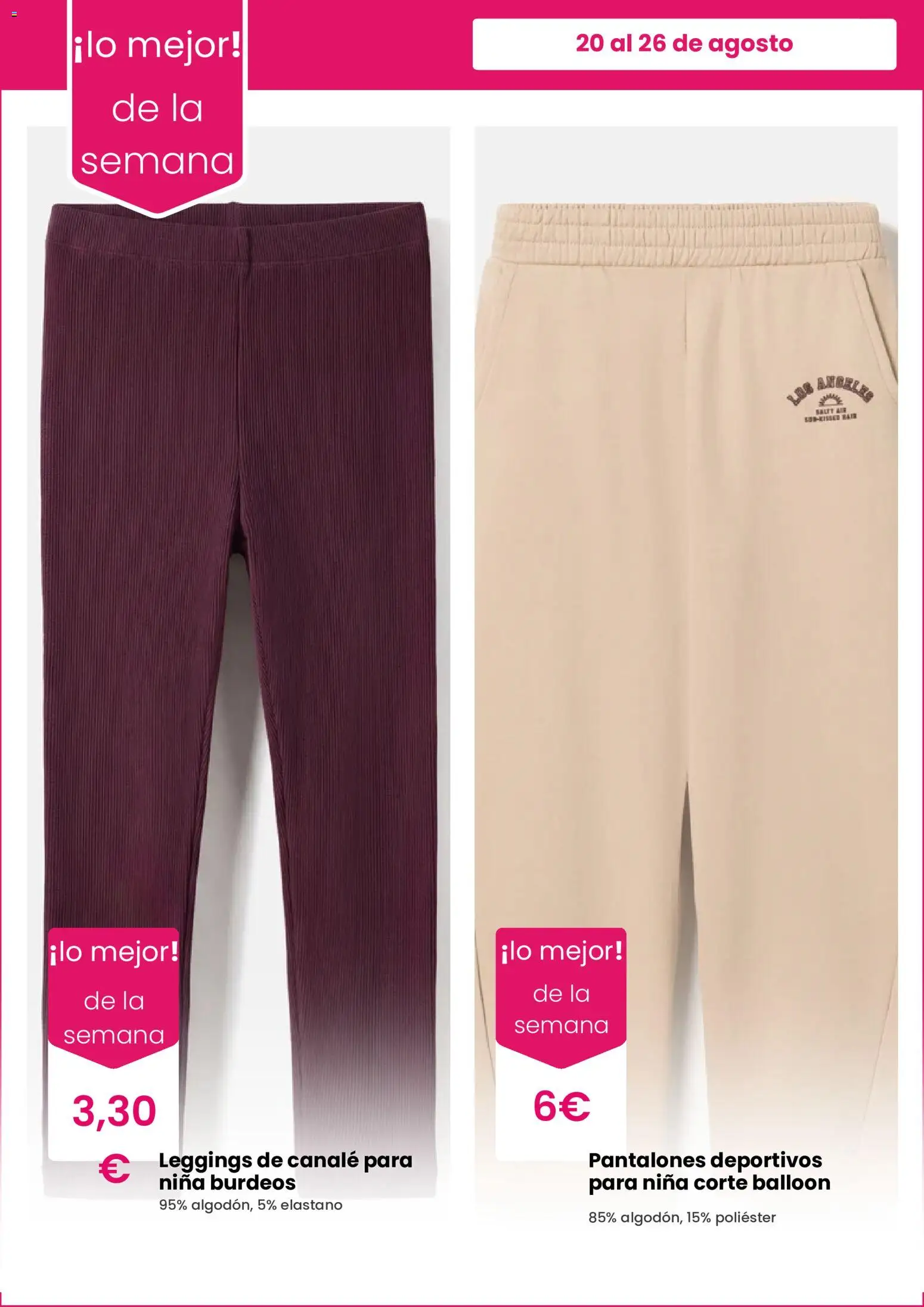 Pepco folleto │ válido desde el 20/08/2026 | Página: 3 | Productos: Pantalones, Leggings