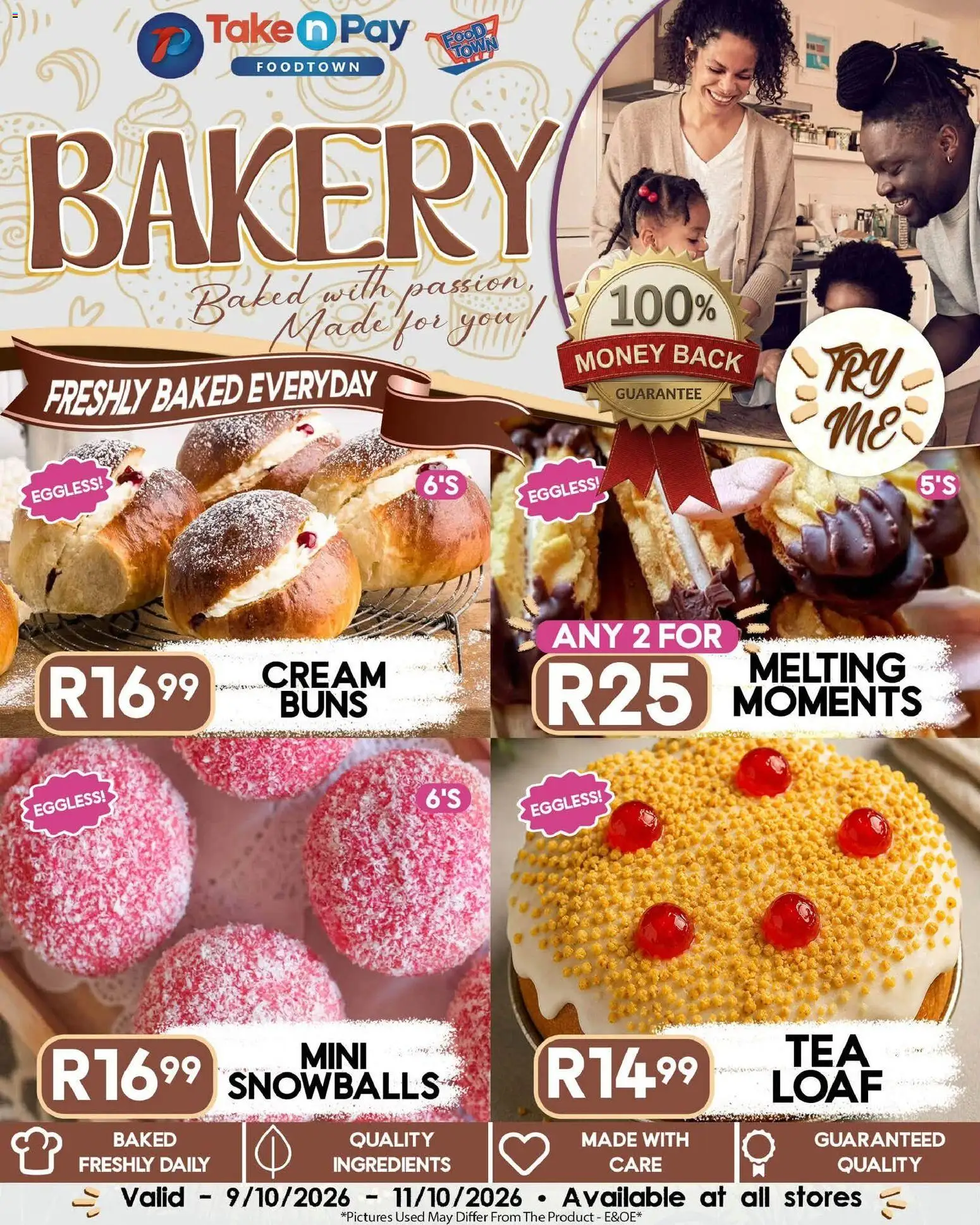 New Take n Pay catalogue – valid from 09/10/2026 | Page: 6 | Products: Bakery, Ingredients, Buns, Cream