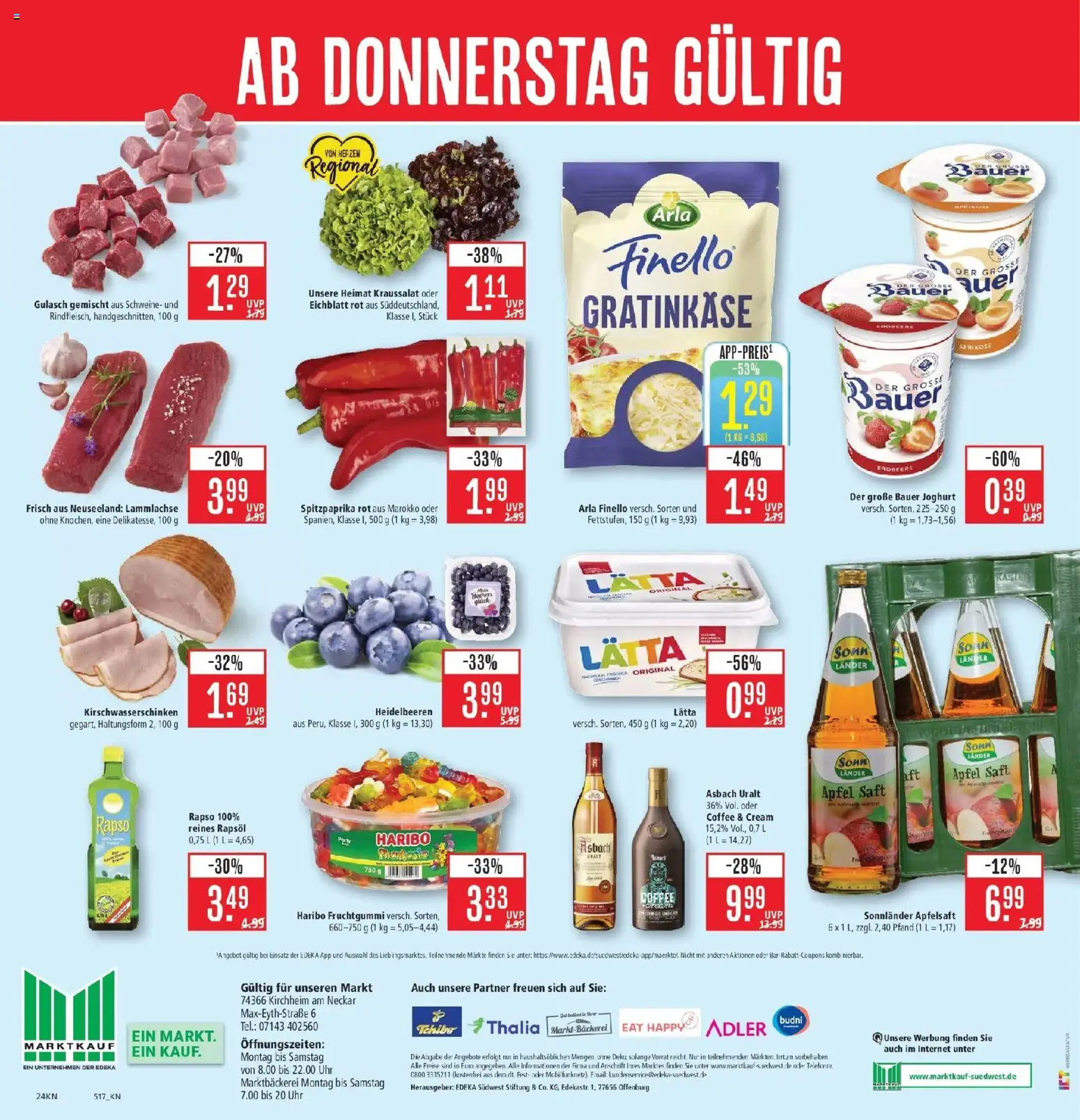 Marktkauf Prospekt Kirchheim (ab 12.10.2026) » Angebote online | Seite: 30 | Produkte: Joghurt, Äpfel, Saft, Asbach