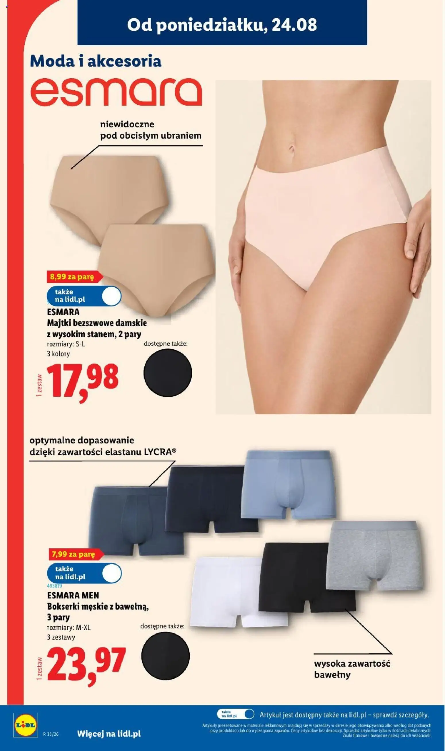 Lidl Katalog od 24.08.2026 | Strona: 18 | Produkty: Majtki, Bokserki, Bokserki męskie