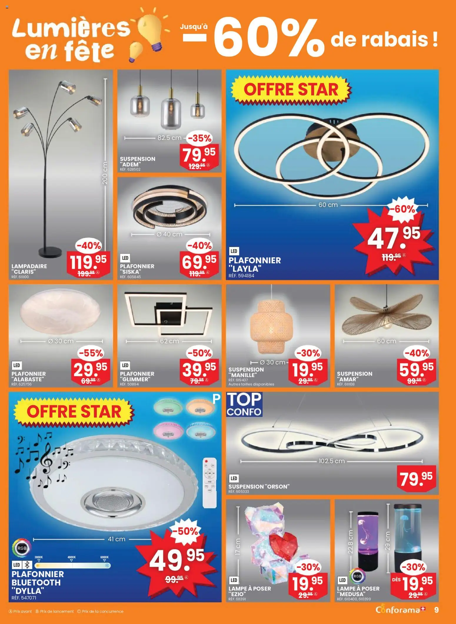 Conforama aktionen FR – gültig ab 30.09.2026 | Seite: 9 | Produkte: Lampe
