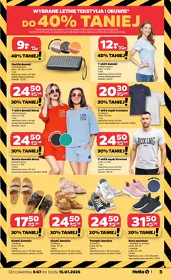 Pogląd oferty "Klapki damskie, 2 kolory, rozm. 36-41, 1 para" - ważna od 09.07.2026 | Strona: 5
