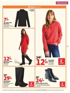 Auchan - Prévisualisation de BOTTES FEMME INEXTENSO, Dessus et 1ère synthétique, doublure textile + synthétique, semelle TPR Du 36 au 42 valide à partir de 06/10/2026 | Page: 55