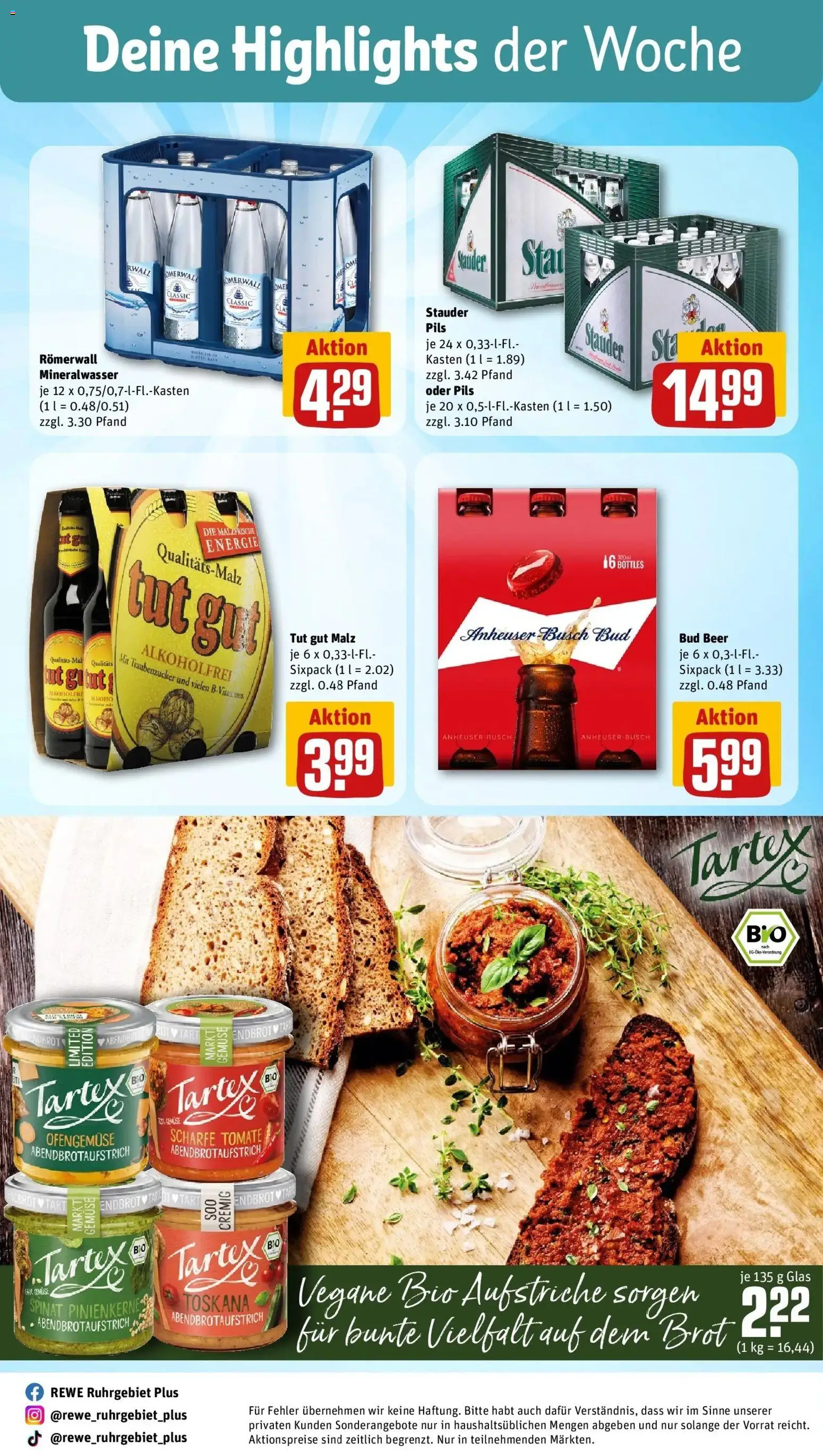 REWE Prospekt ab 21.09.2026 zum Blättern » Angebote | Seite: 36 | Produkte: Pils, Mineralwasser, Gemüse, Brot
