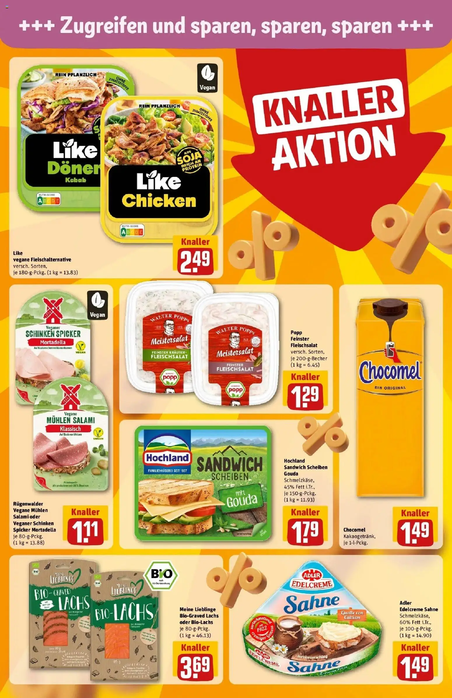 Rewe Prospekt Bielefeld	 – gültig ab 12.04.2026 | Seite: 14 | Produkte: Chocomel, Salami, Schinken, Sahne