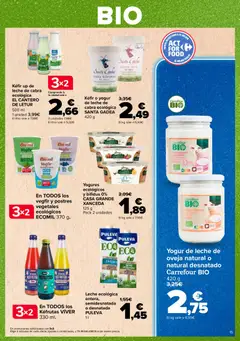 Vista previa Kéfir up de leche de cabra ecológica EL CANTERO DE LETUR, Kéfir up de leche de cabra ecológica EL CANTERO DE LETUR 500 ml válido desde el 26/06/2026 | Página: 15 | Productos: Leche, Yogur, Τυρόπιτα, Té
