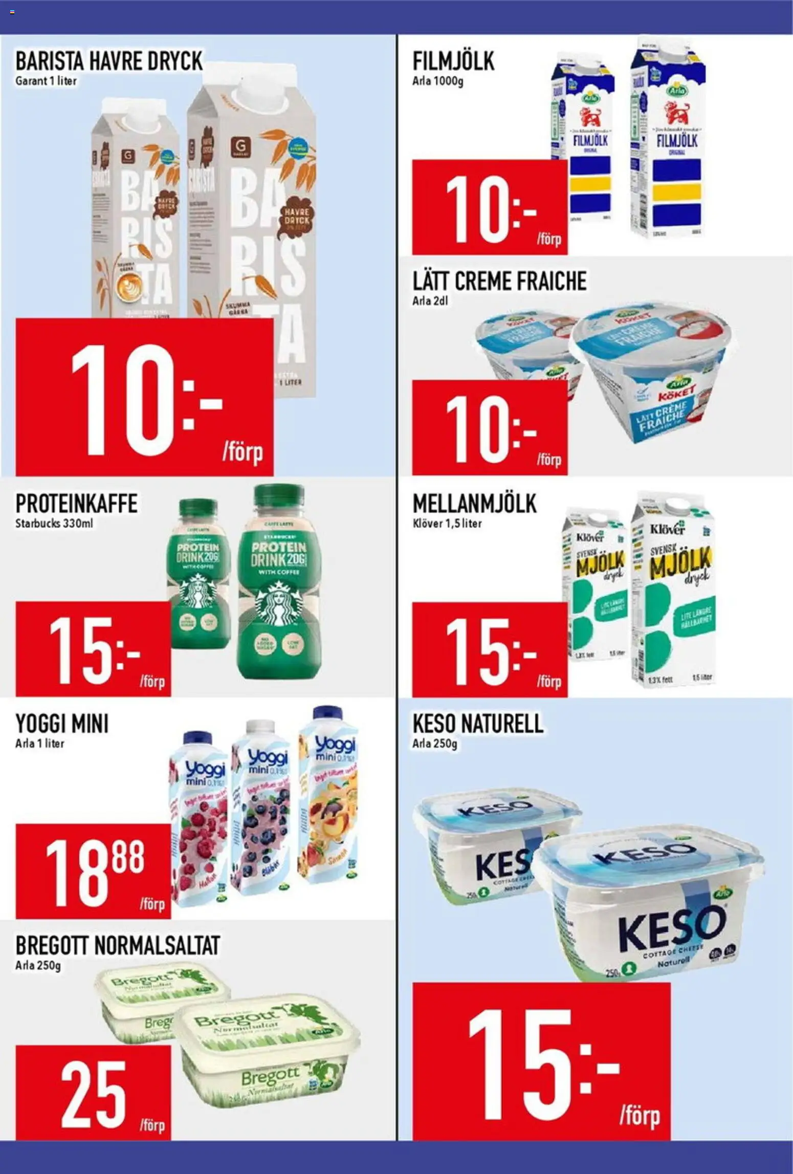 Matdax reklamblad aktuell från 31/08/2026 | Sida: 10 | Produkter: Bregott, Creme fraiche, Mjölk, Protein