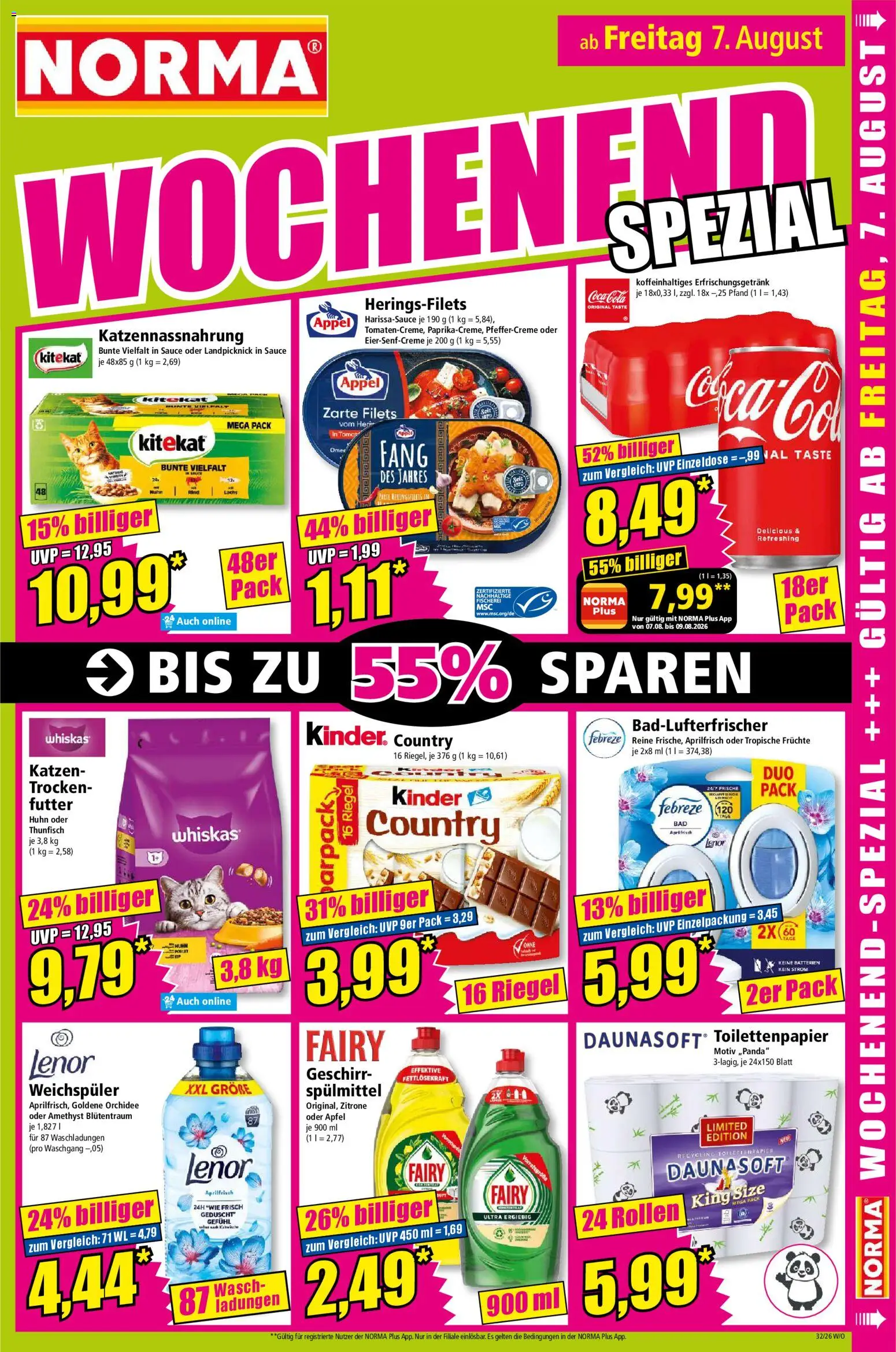 Norma Prospekt – gültig ab 03.08.2026 | Seite: 15 | Produkte: Orchidee, Äpfel, Lachs, Toilettenpapier