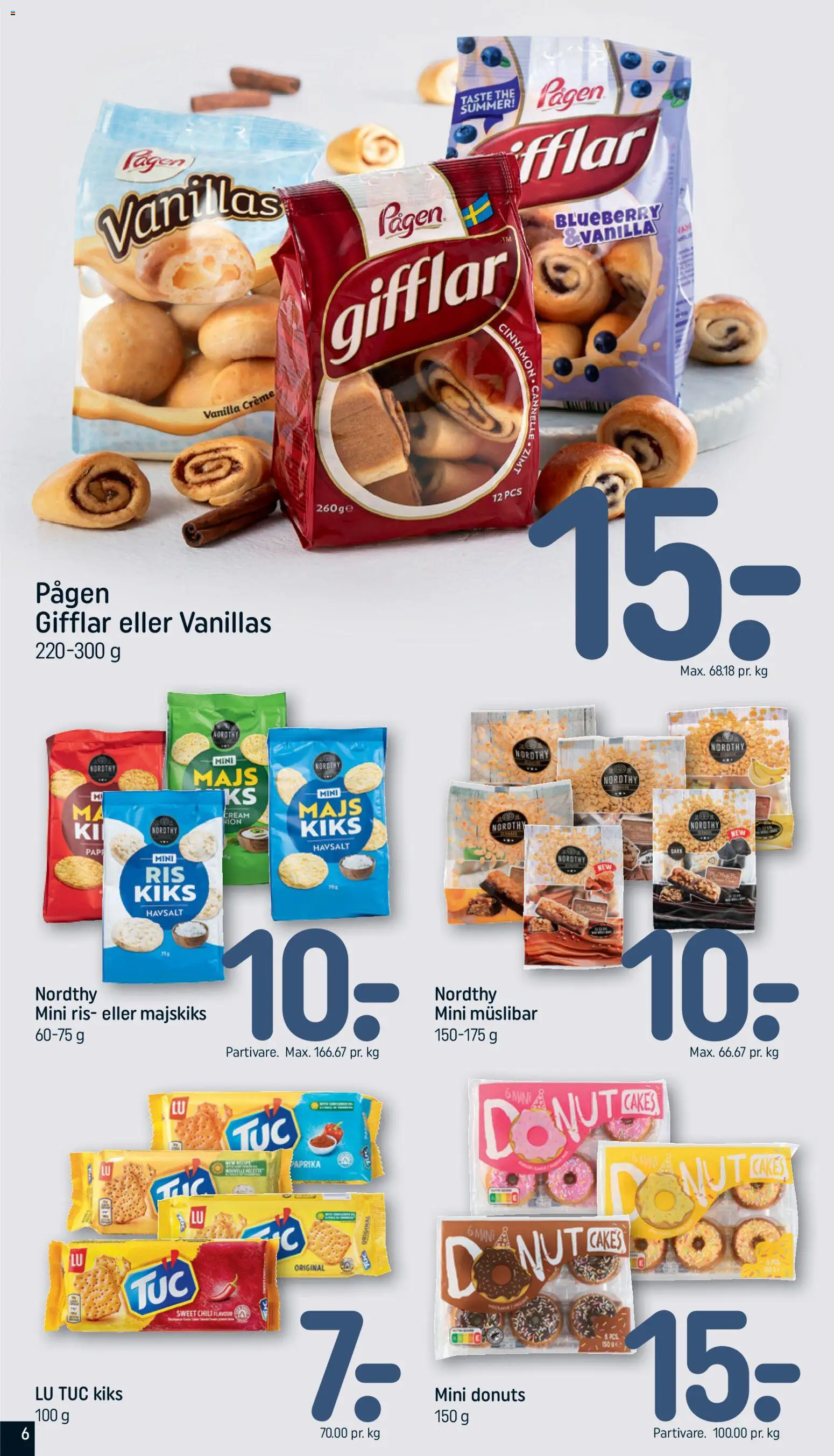 Rema 1000 tilbudsavis – gyldig fra 10.05.2026 | Side: 6 | Produkter: Ris, Donuts, Majs, Paprika