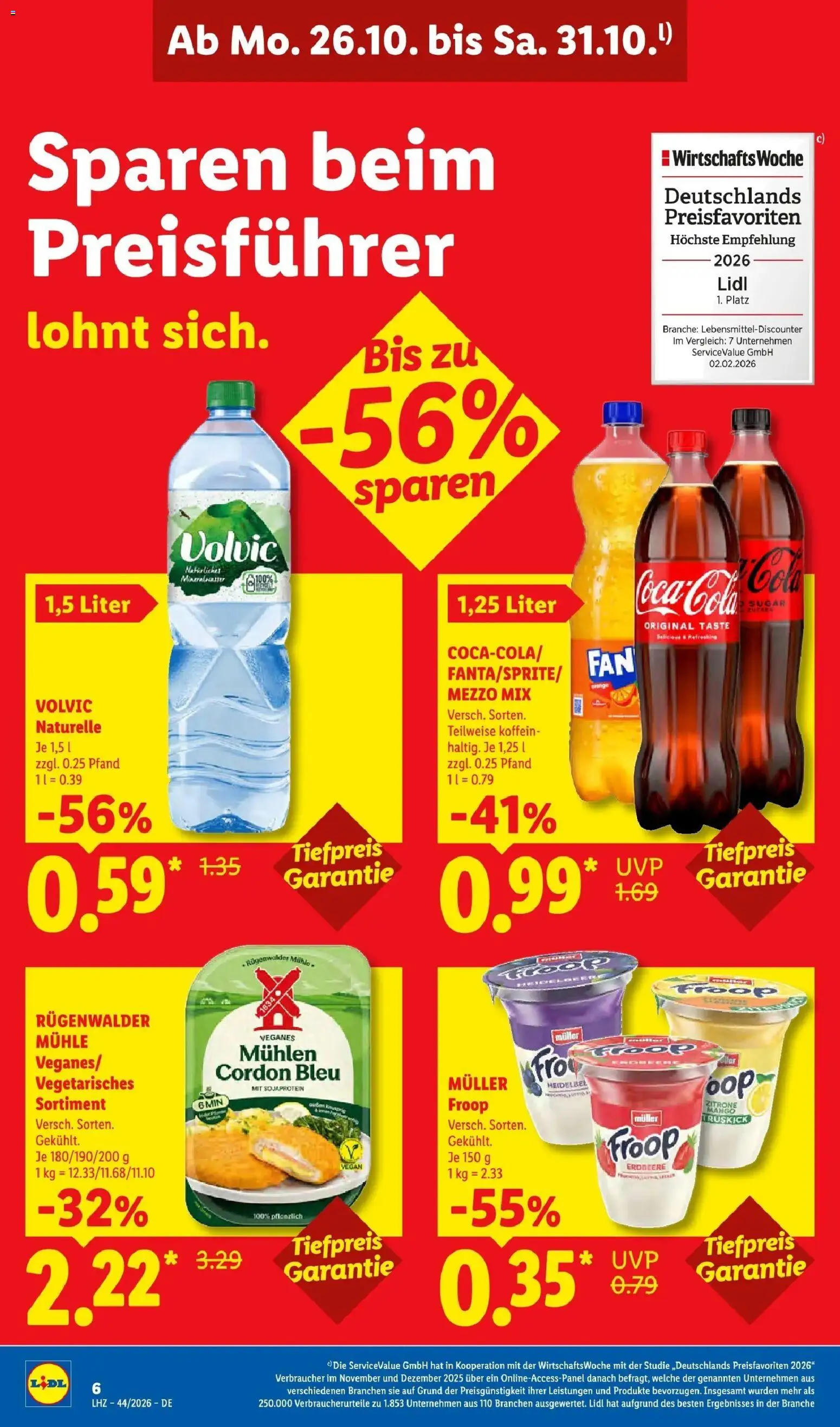 Lidl Prospekt Künzell (ab 26.10.2026) zum Blättern » Angebote | Seite: 16 | Produkte: Froop, Mühle, Coca cola, Cola