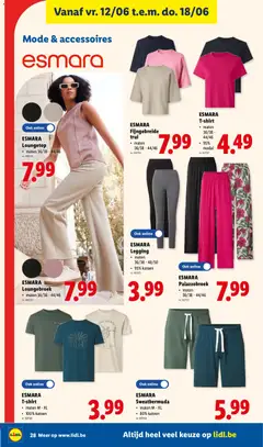 ESMARA Legging, maten 36/38 - 48/50, 95% katoen - Voorbeeld van een folder van Lidl, geldig van 08.06.2026 | Pagina: 28