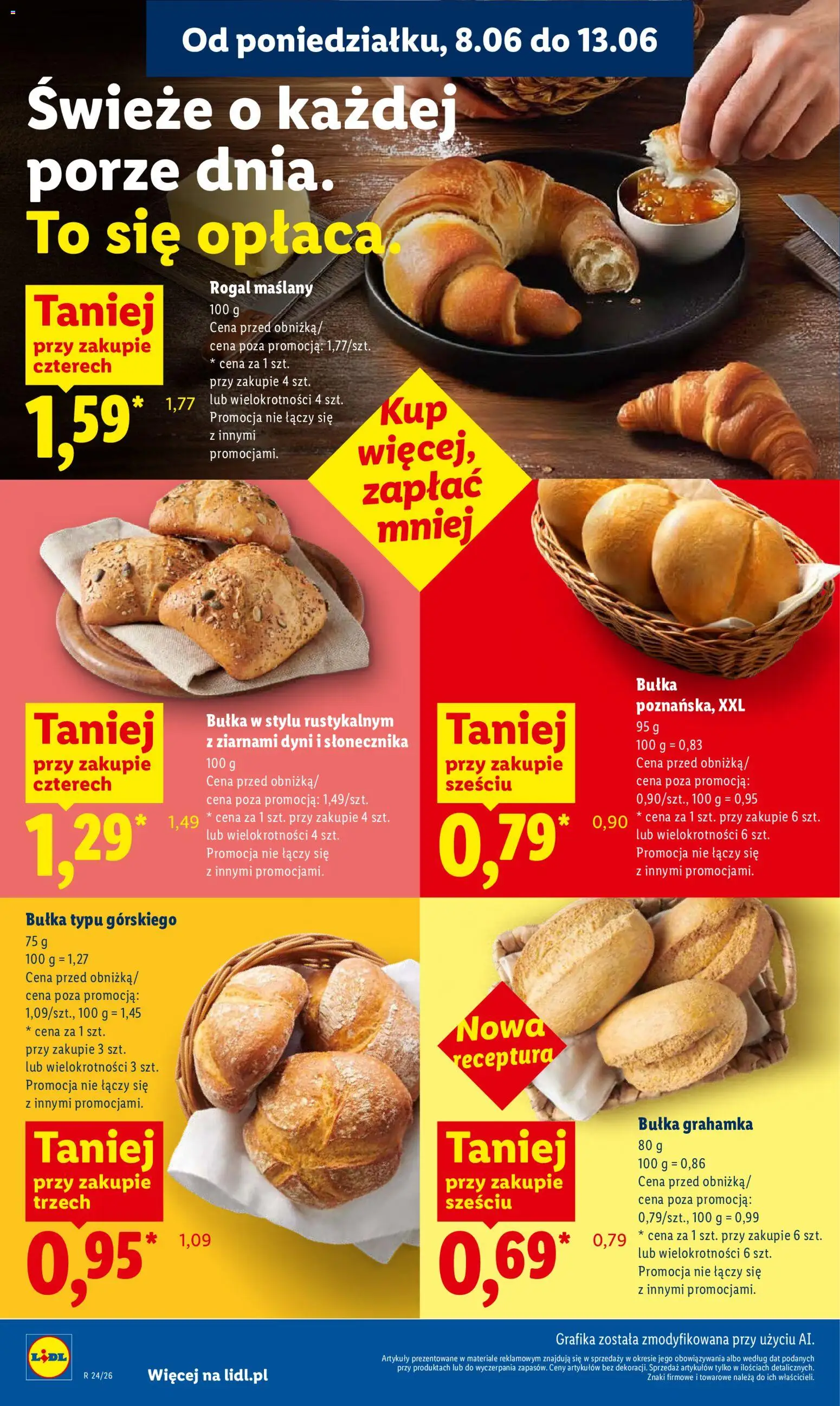 Lidl gazetka od 08.06.2026 | Strona: 46 | Produkty: Bułka