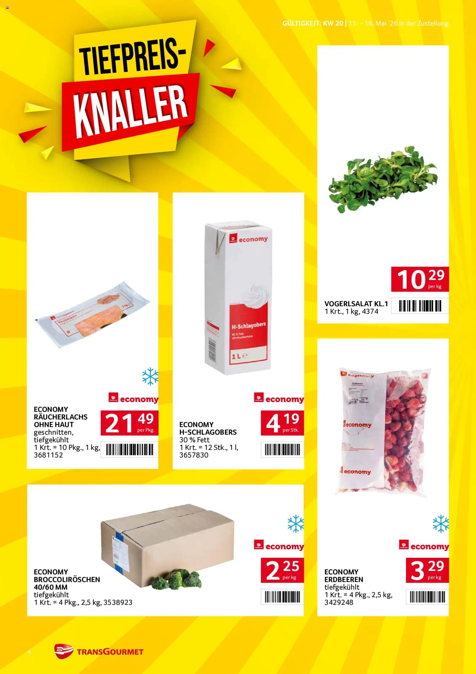 Transgourmet Zustellaktion gültig ab 11.05.2026 | Seite: 4 | Produkte: Erdbeeren
