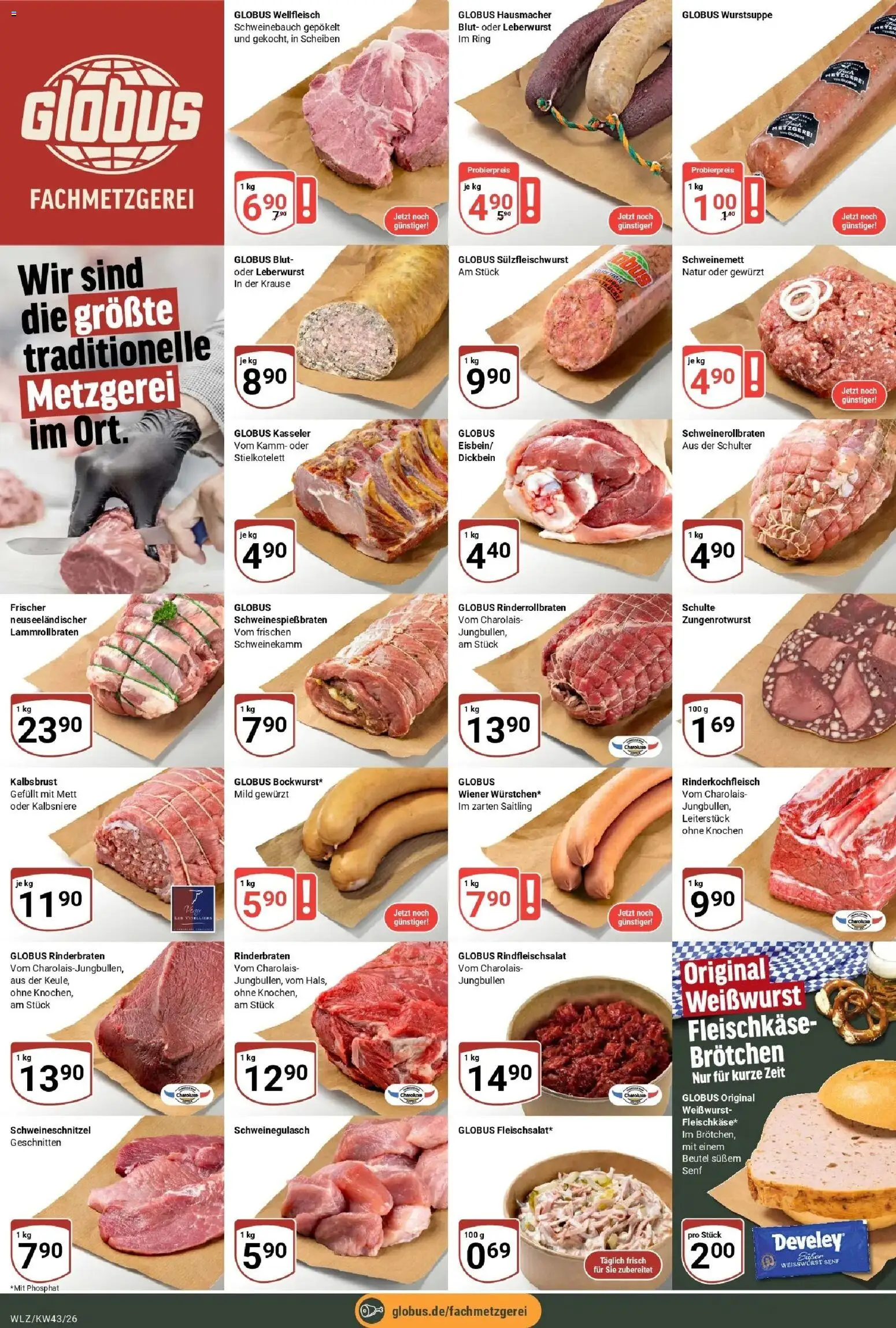 Globus Prospekt Weischlitz (ab 19.10.2026) » Angebote online | Seite: 8 | Produkte: Schweinegulasch, Rinderbraten, Schweinebauch, Schulter