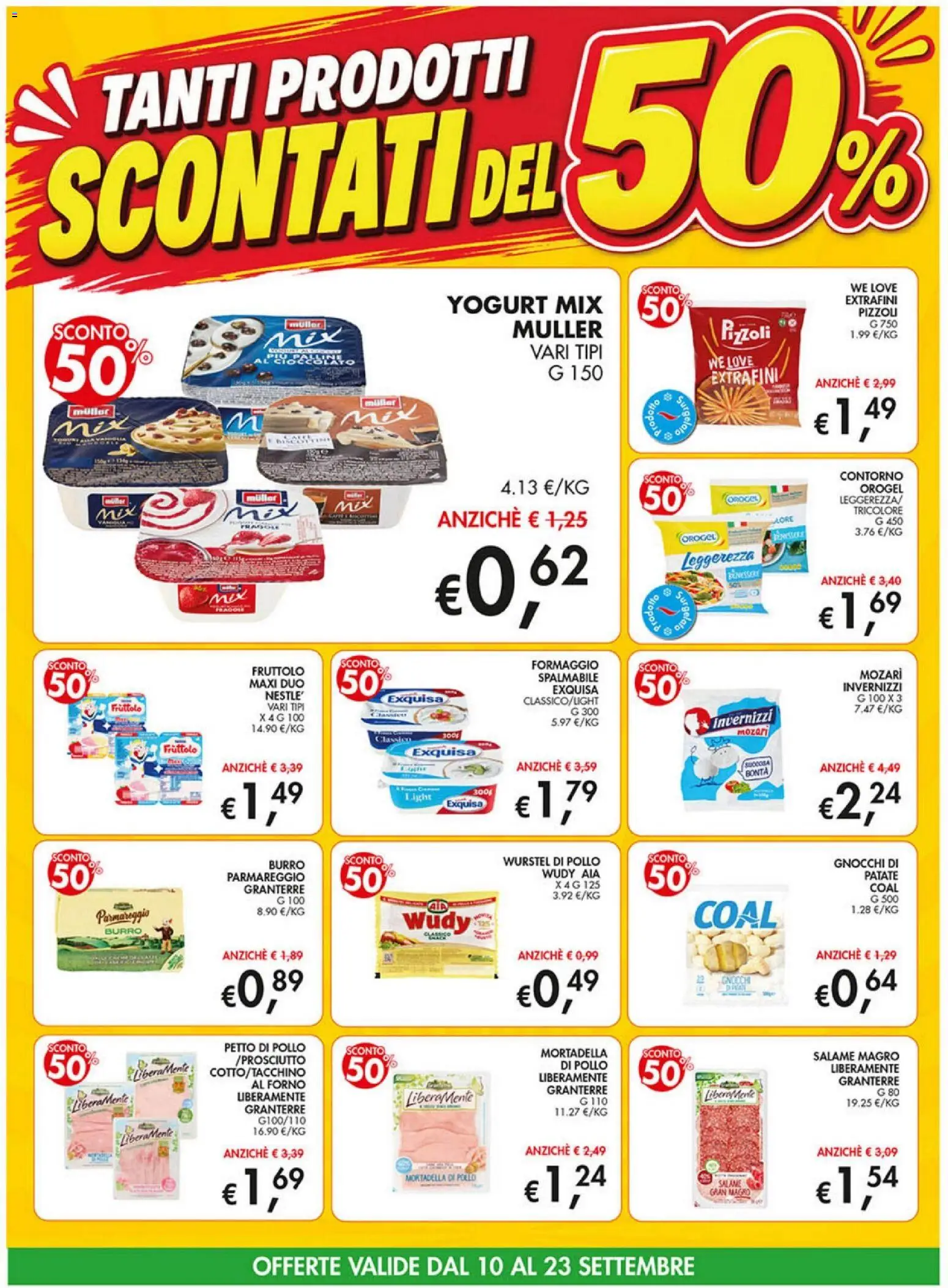 Volantino Coal del 10/09/2026 | Pagina: 2 | Prodotti: Salame, Patate, Wurstel, Gnocchi