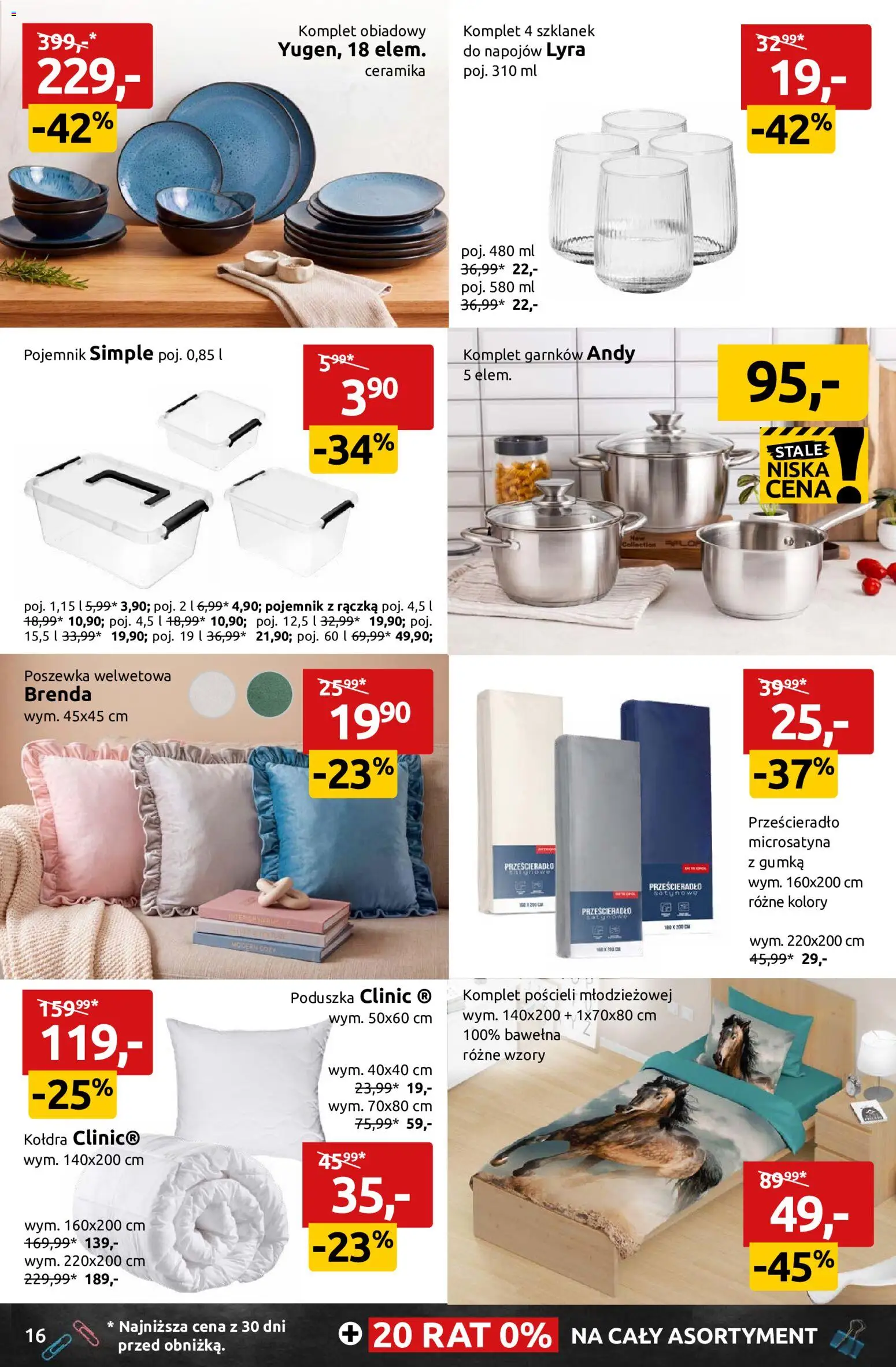 Black Red White promocje od 03.08.2026 | Strona: 16 | Produkty: Poduszka, Komplet garnków, Kołdra