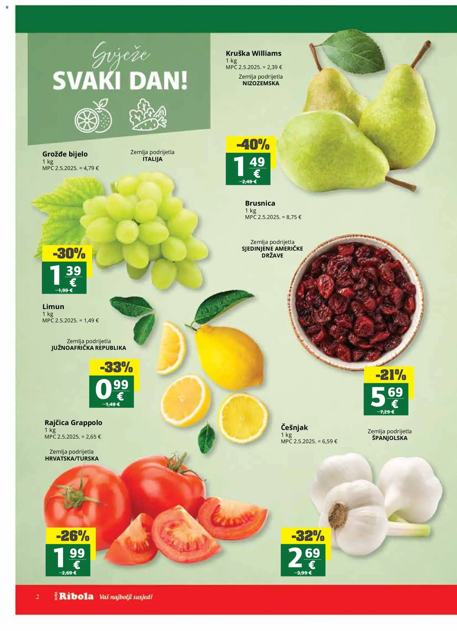 Ribola katalog | vrijedi od 30.09.2026 | Stranica: 2 | Proizvodi: Zemlja, Limun, Rajčica, Brusnica