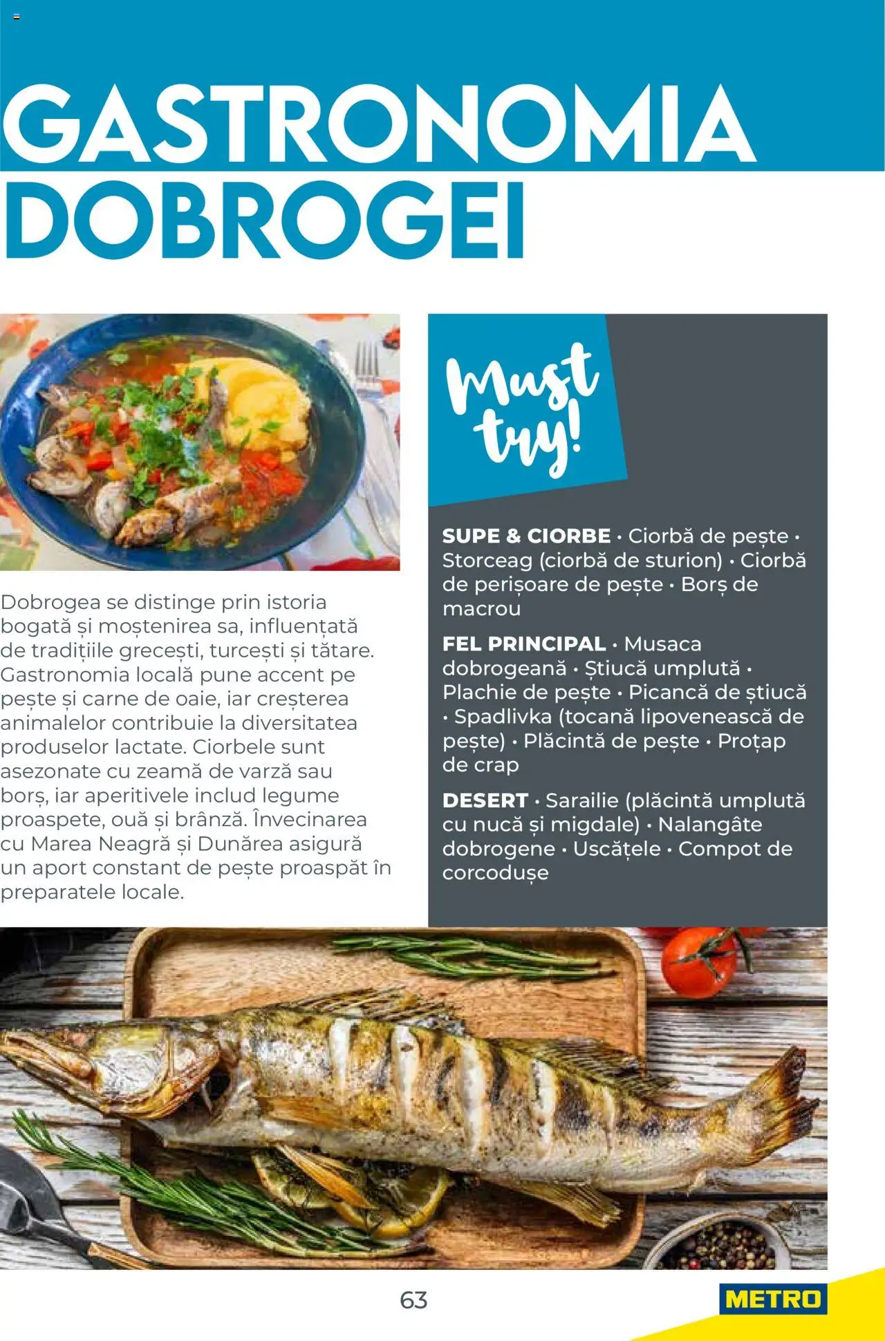 Noul catalog Metro – valabil de la 01.08.2025 | Pagină: 63 | Produse: Musaca, Plăcintă, Pește, Legume