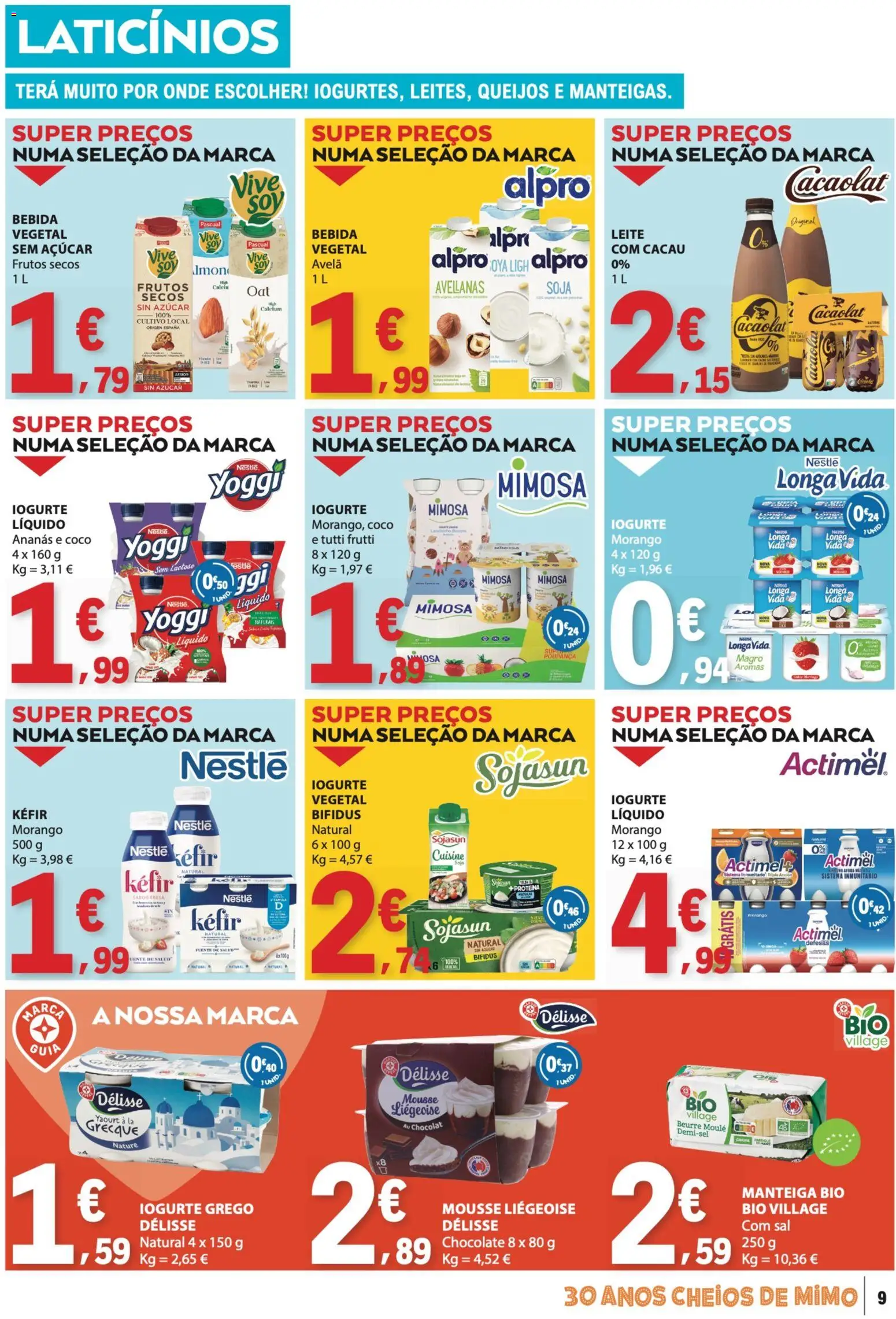 E.Leclerc folheto │ válido de 09/07/2026 | Página: 9 | Produtos: Sal, Leite, Manteiga, Nestlé