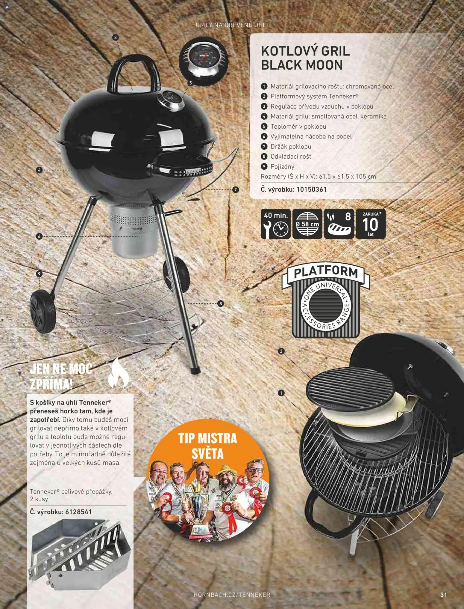 HORNBACH leták - Magazín o grilování od 01.01.2026 | Strana: 31 | Produkty: Dřevěné uhlí, Gril, Teploměr, Rošt