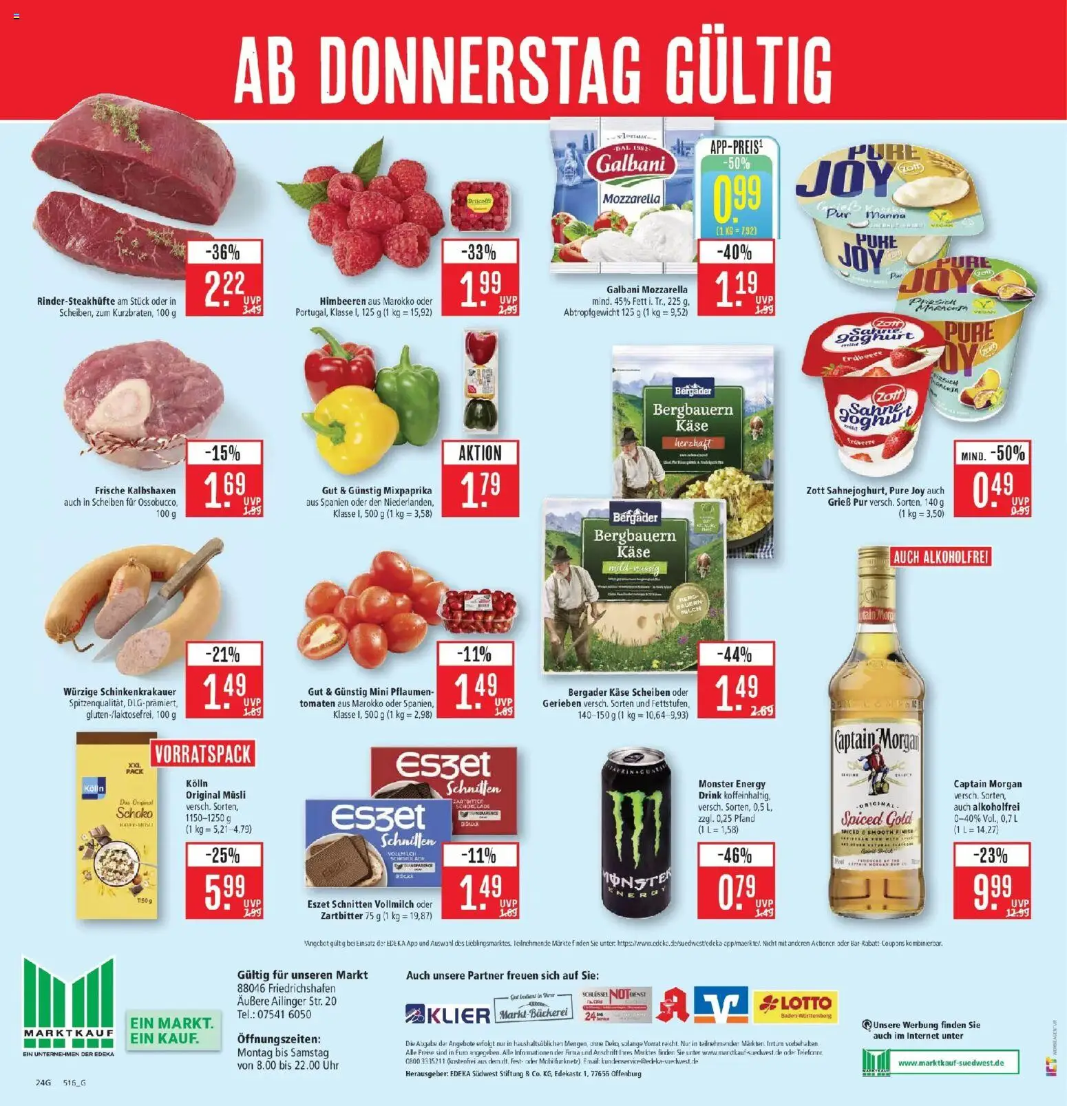 Marktkauf Prospekt Friedrichshafen (ab 24.08.2026) » Angebote online | Seite: 28 | Produkte: Grieß, Pflaumen, Käse, Joghurt