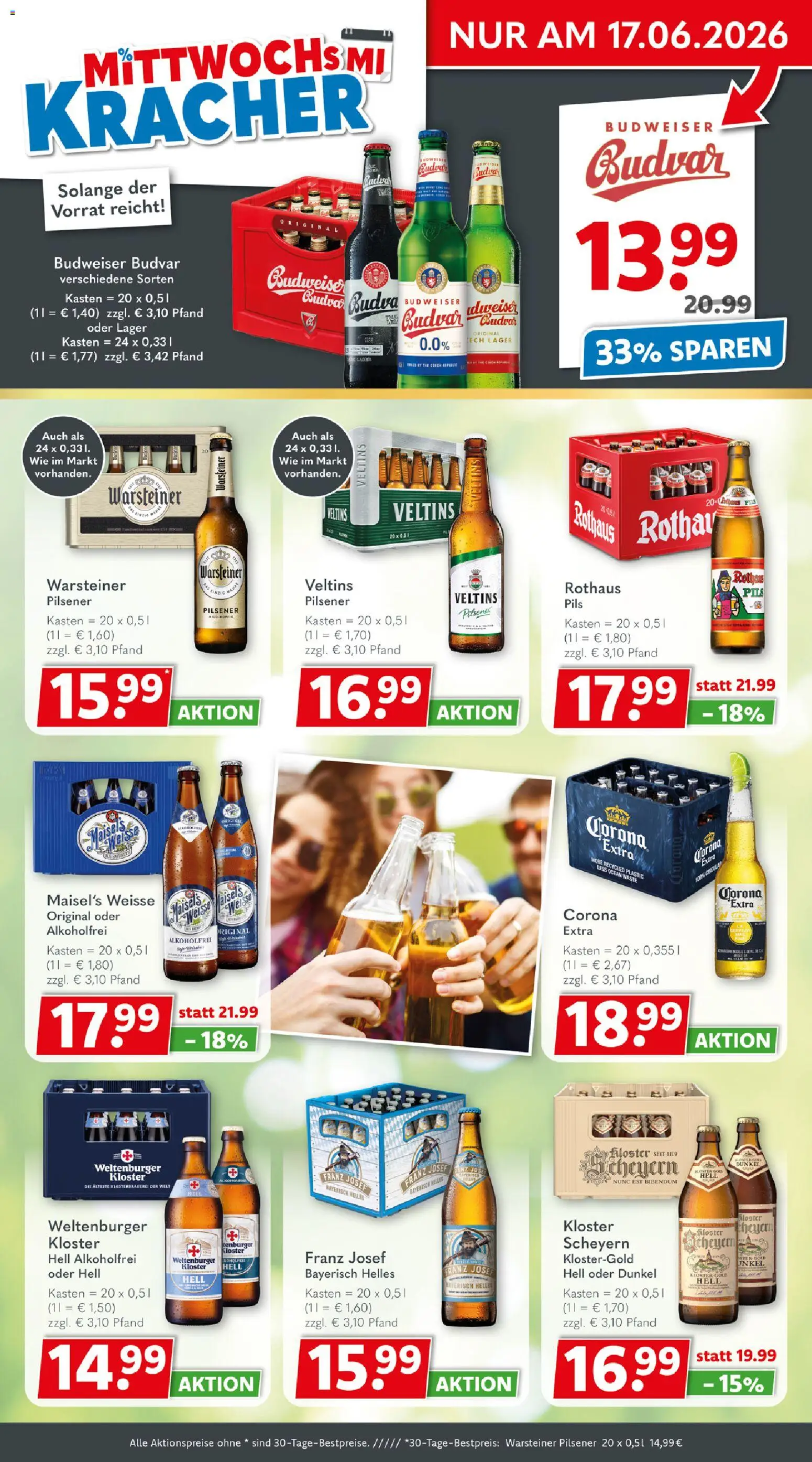 Getränkeland Prospekt – gültig ab 08.06.2026 | Seite: 3 | Produkte: Pils, Warsteiner, Budweiser, Veltins