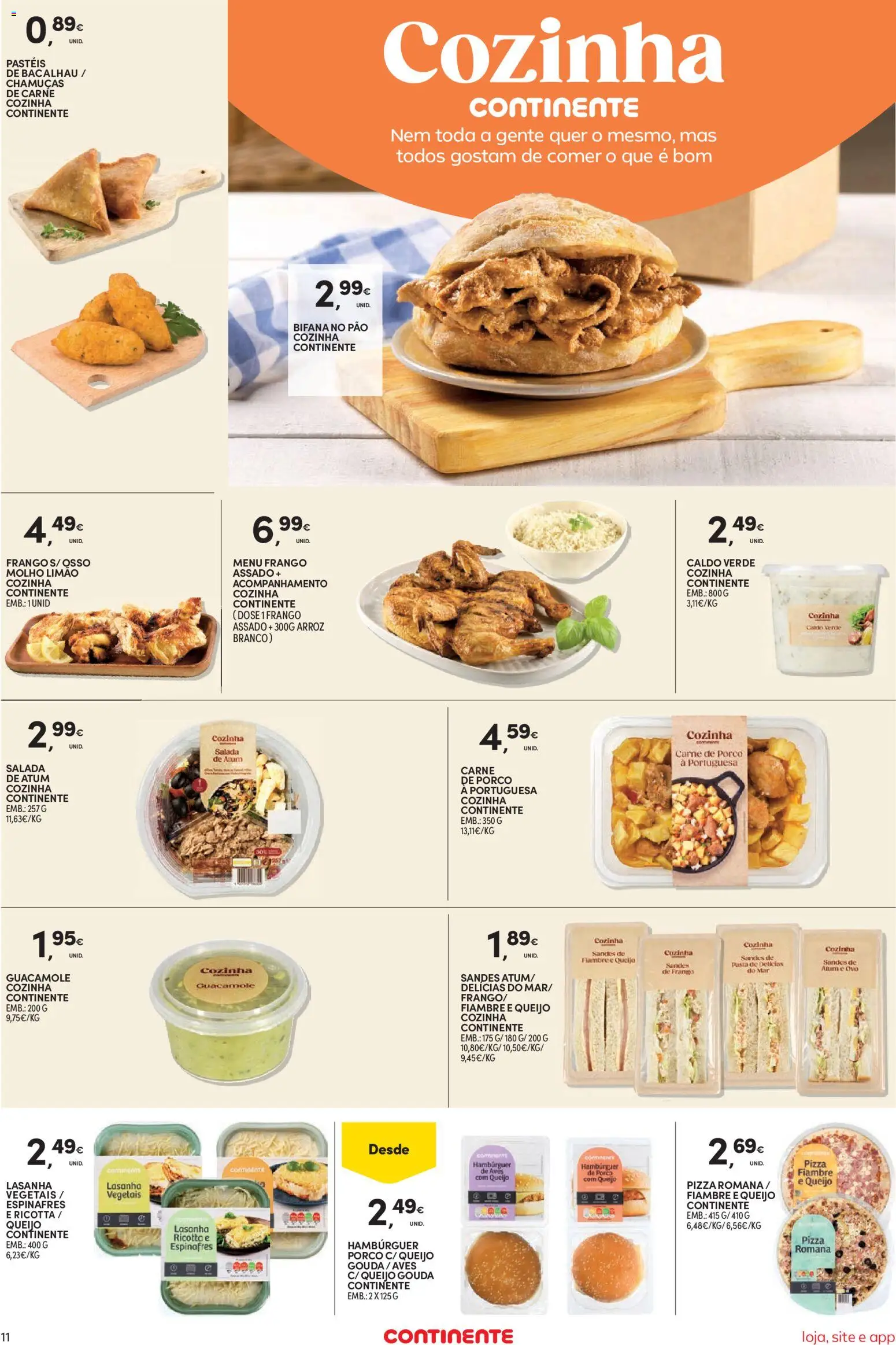 Continente Semanal Continente Bom Dia │ válido de 09.06.2026 | Página: 11 | Produtos: Frango, Queijo, Arroz, Carne
