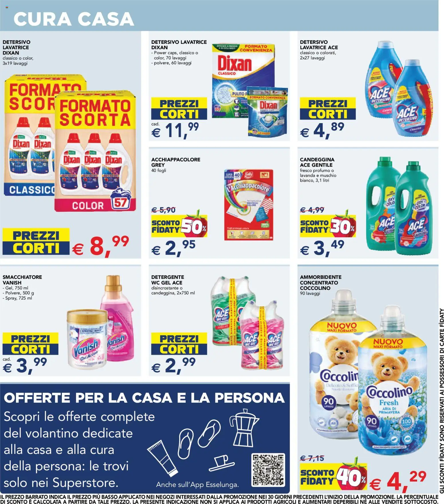 Volantino Esselunga S del 02/07/2026 | Pagina: 18 | Prodotti: Ammorbidente, Candeggina, Lavatrice, Profumo