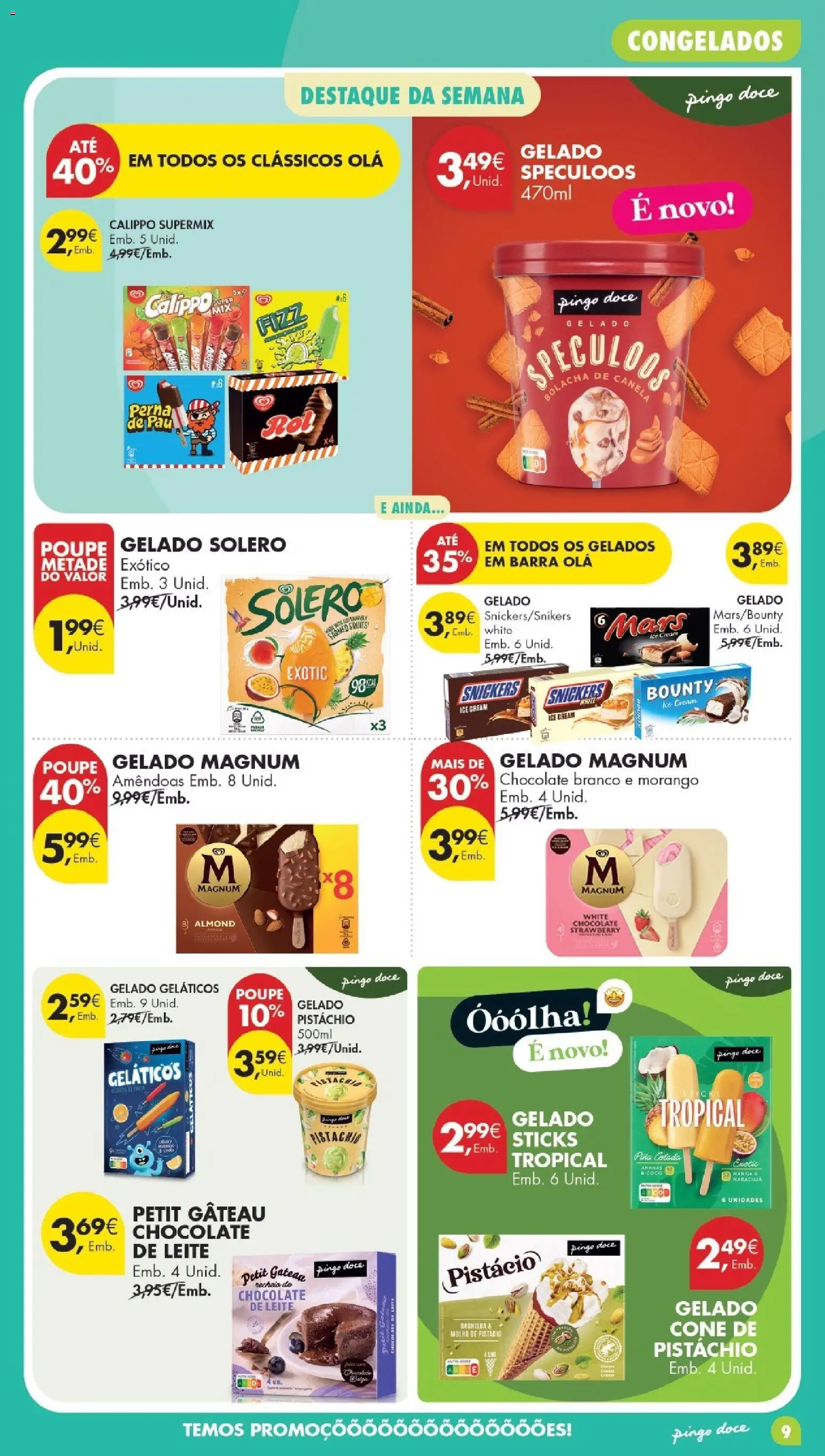 Pingo Doce Poupe Esta Semana Madeira │ válido de 11/08/2026 | Página: 9 | Produtos: Baunilha, Gelado Magnum, Chocolate branco, Leite
