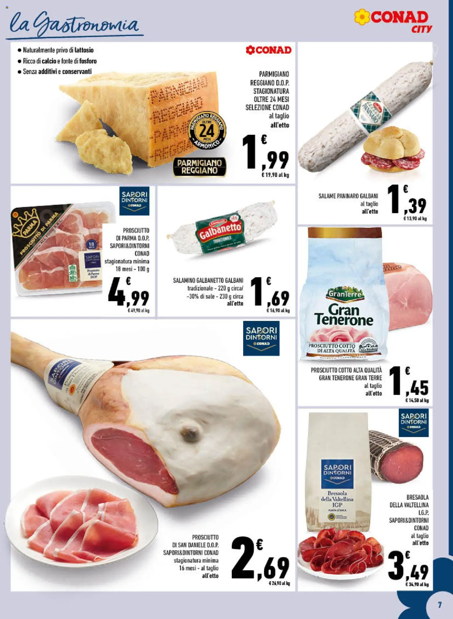 Volantino Conad del 20.05.2026 | Pagina: 7 | Prodotti: Prosciutto di Parma, Salame, Bresaola, Parmigiano reggiano