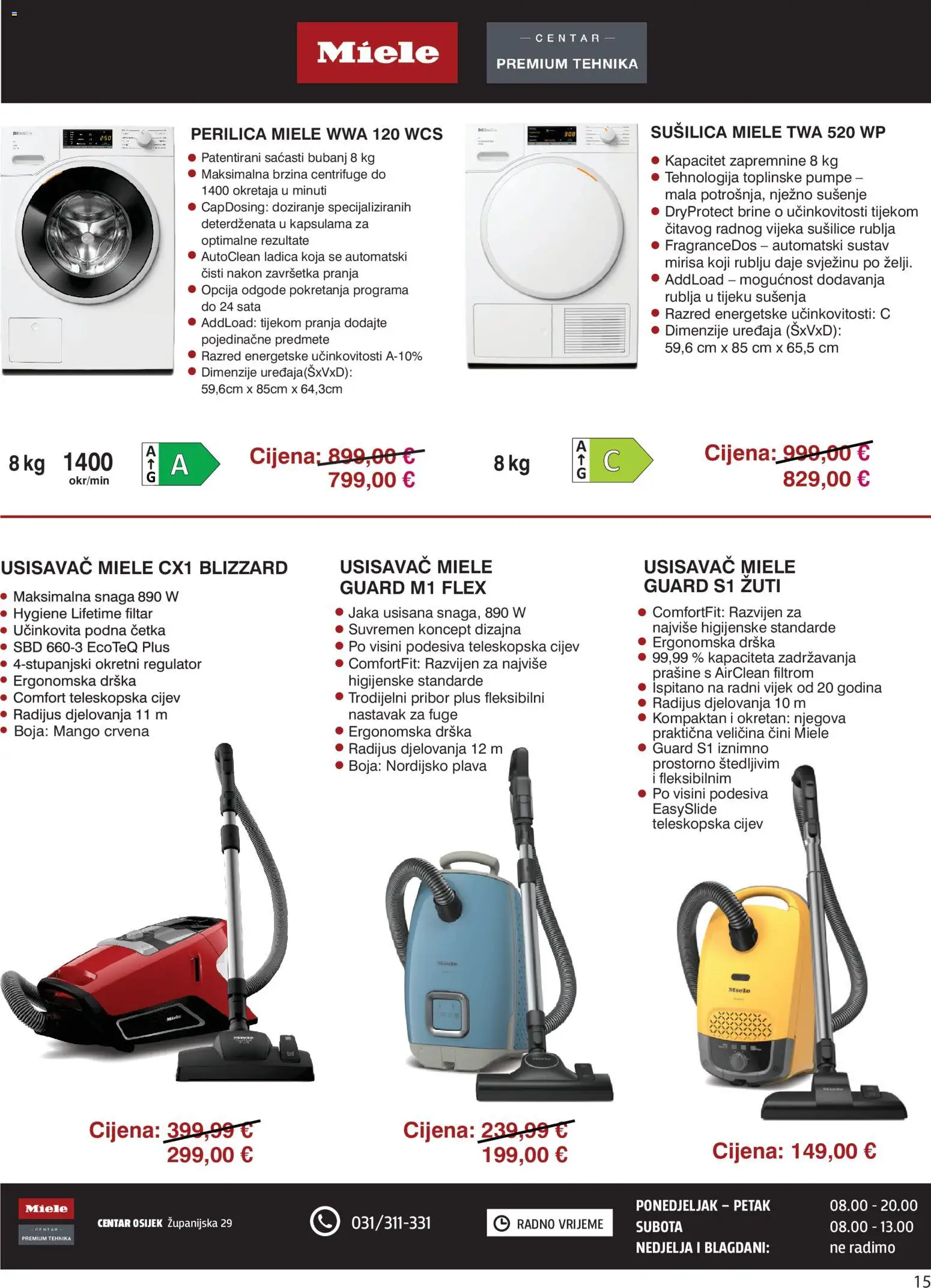 Centar Tehnike katalog | vrijedi od 19.10.2026 | Stranica: 15 | Proizvodi: Usisavač, Četka, Mango, Sušilica