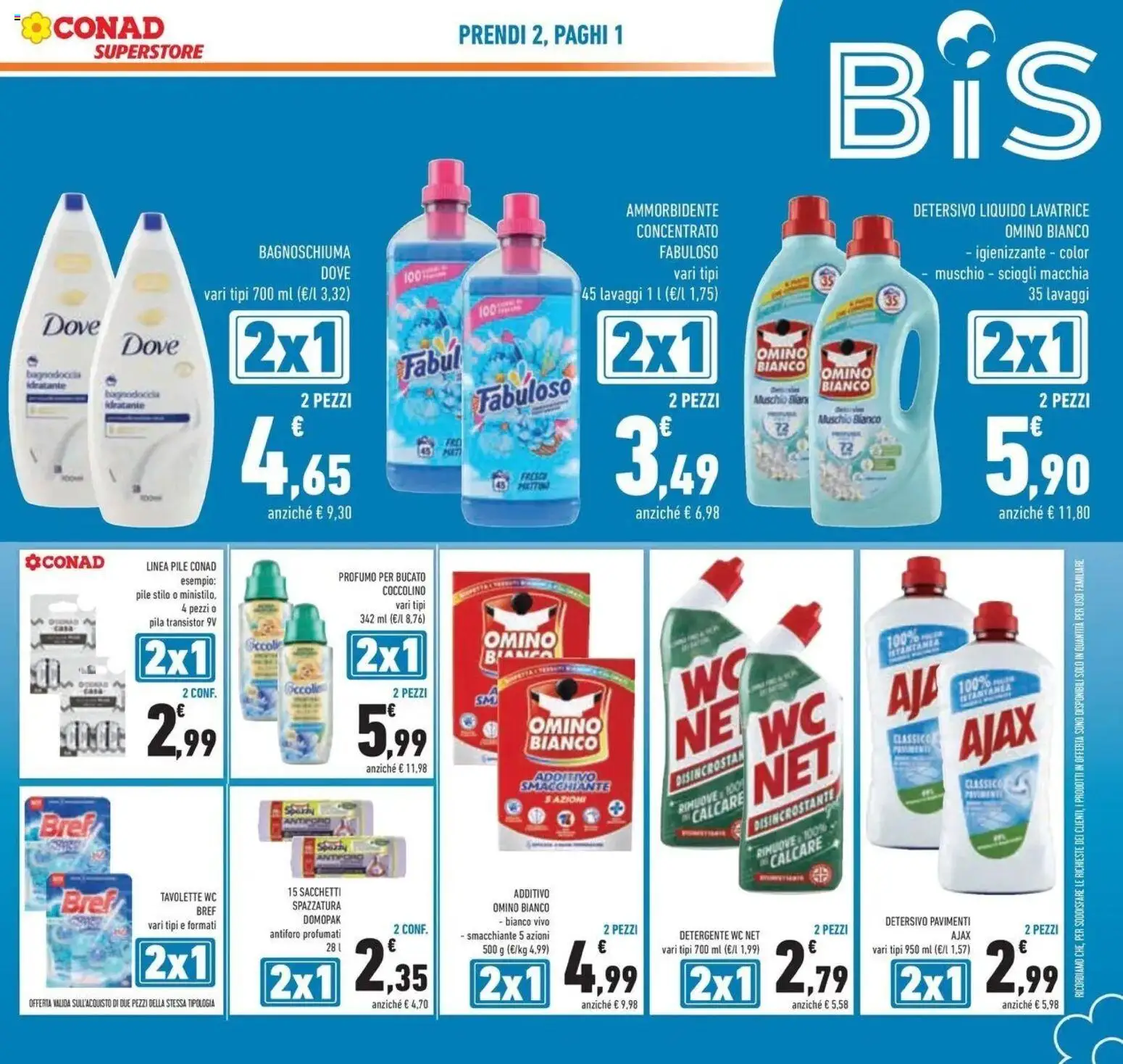 Volantino Conad del 07/10/2026 | Pagina: 17 | Prodotti: Bagnoschiuma, Ammorbidente, Lavatrice, Profumo