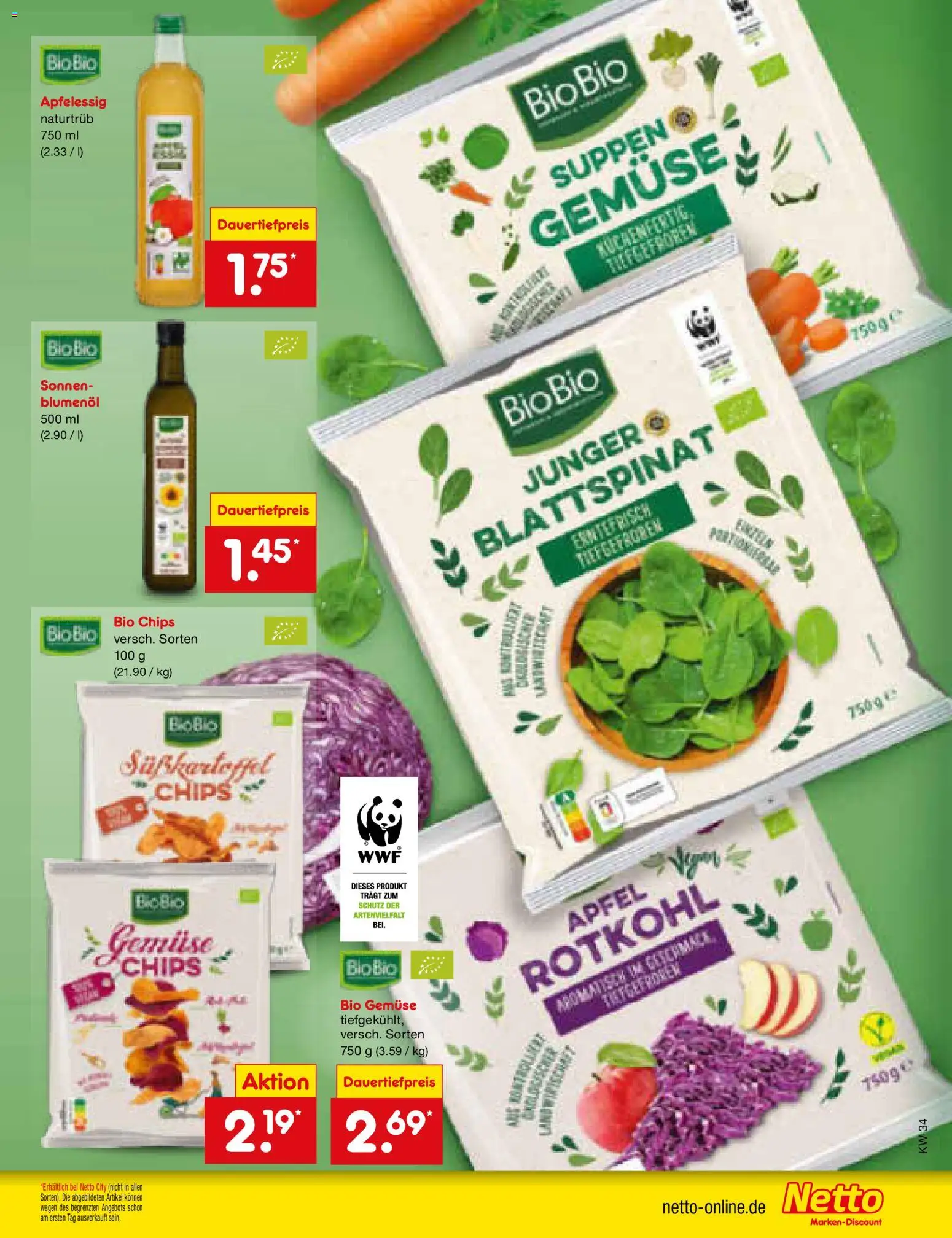 Netto Marken-Discount Prospekt – gültig ab 17.08.2026 | Seite: 19 | Produkte: Rotkohl, Äpfel, Gemüse, Chips