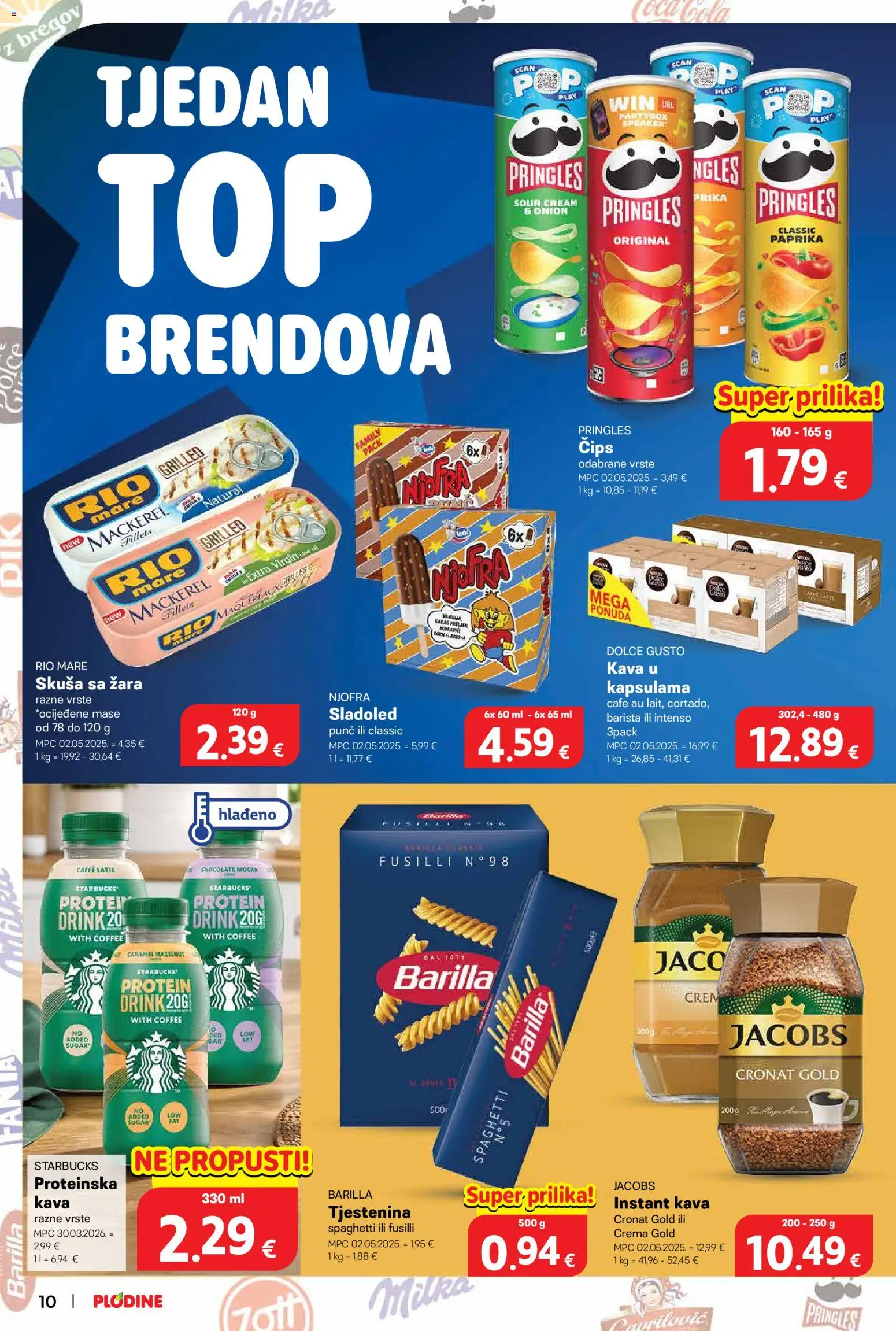 Plodine katalog | vrijedi od 22.07.2026 | Stranica: 10 | Proizvodi: Protein, Kava, Paprika, Barilla