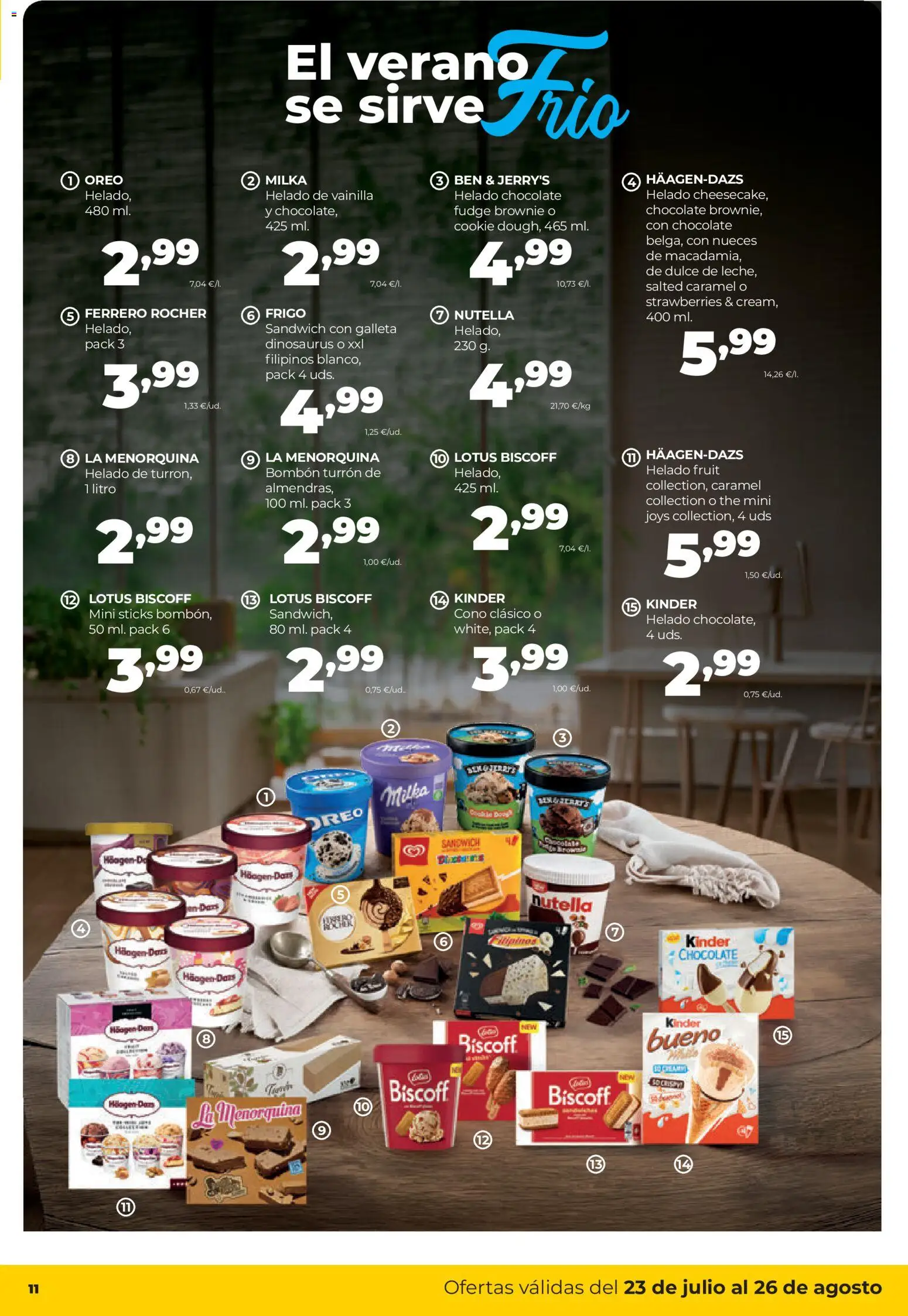 Alimerka folleto Castilla y León │ válido desde el 23/07/2026 | Página: 11 | Productos: Chocolate, Helado